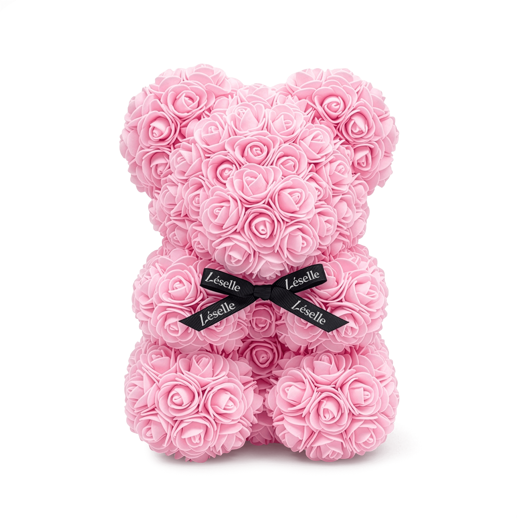 Mini Handmade Rose Bear - Baby Pink