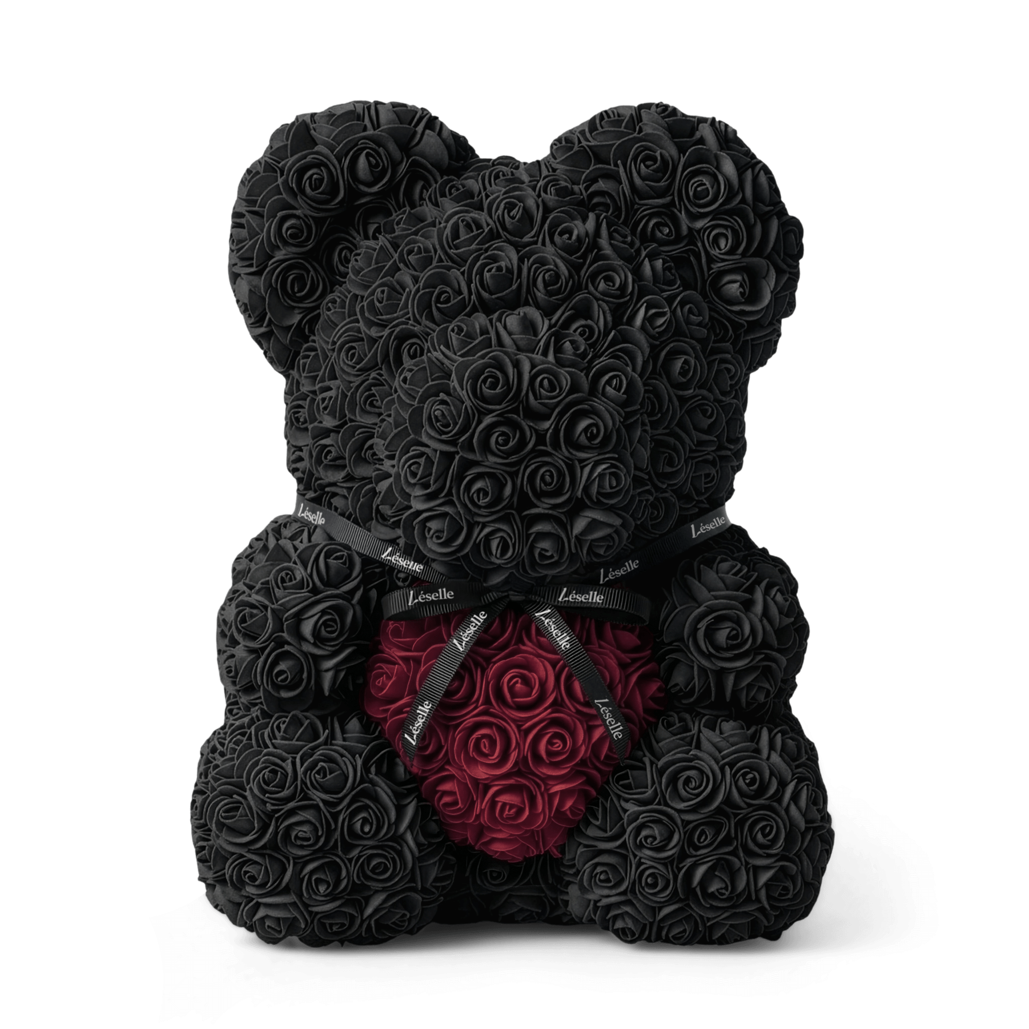 Handmade Rose Bear - Black