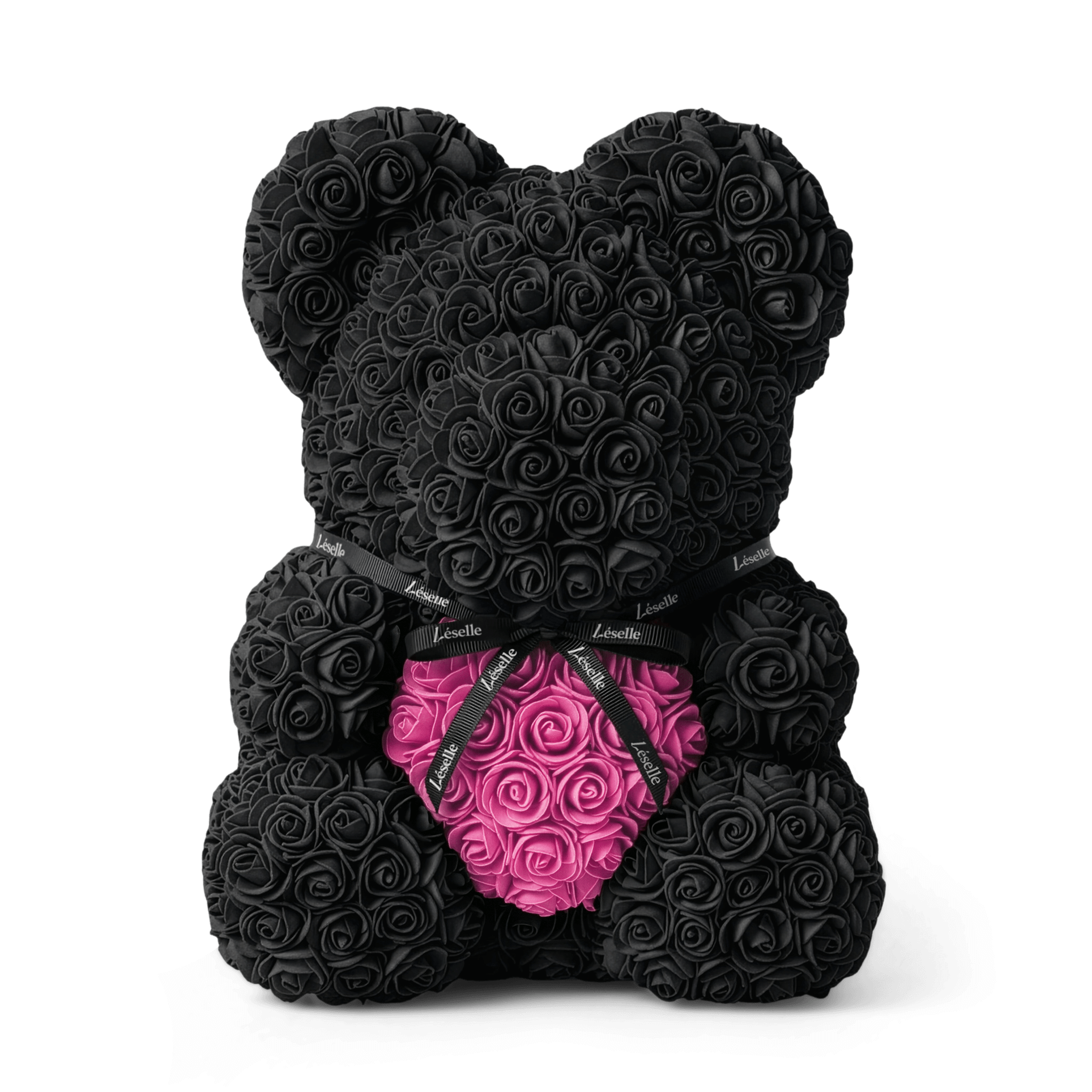 Handmade Rose Bear - Black