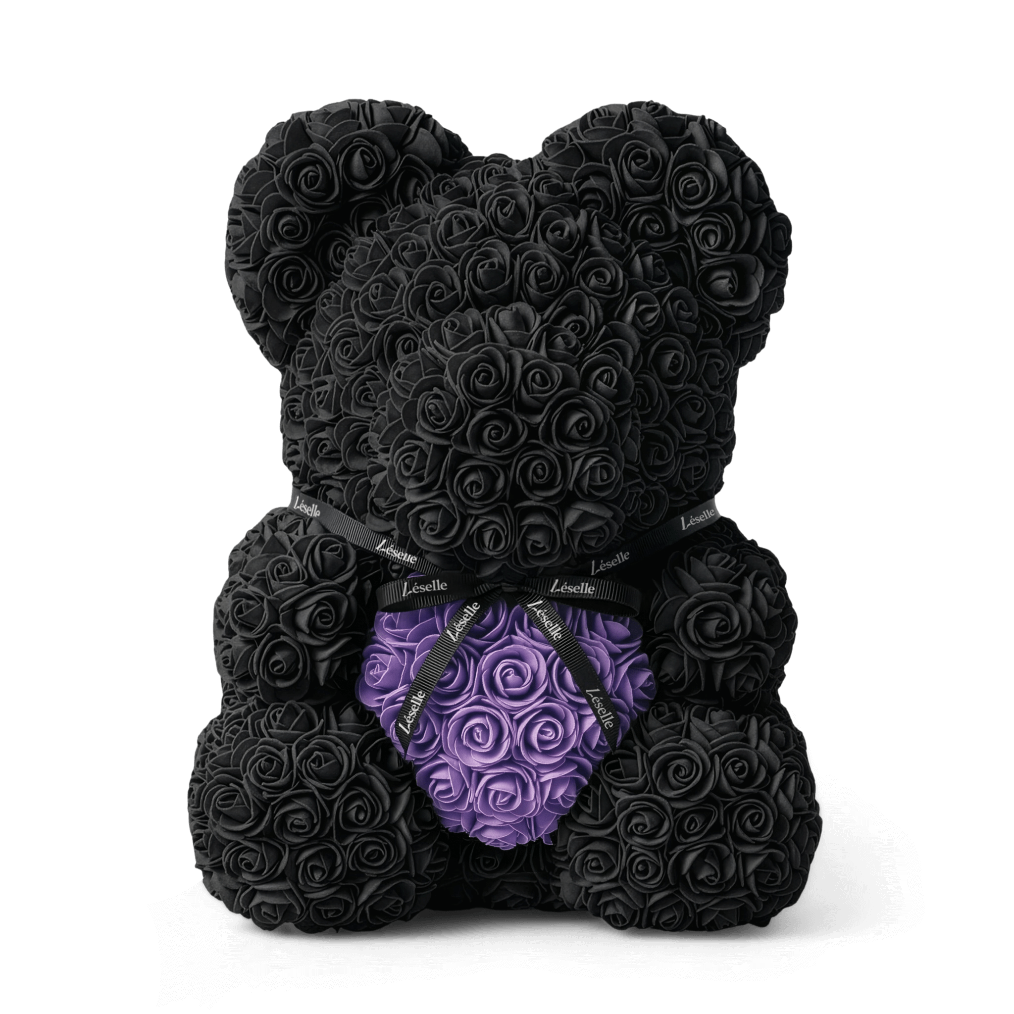 Handmade Rose Bear - Black
