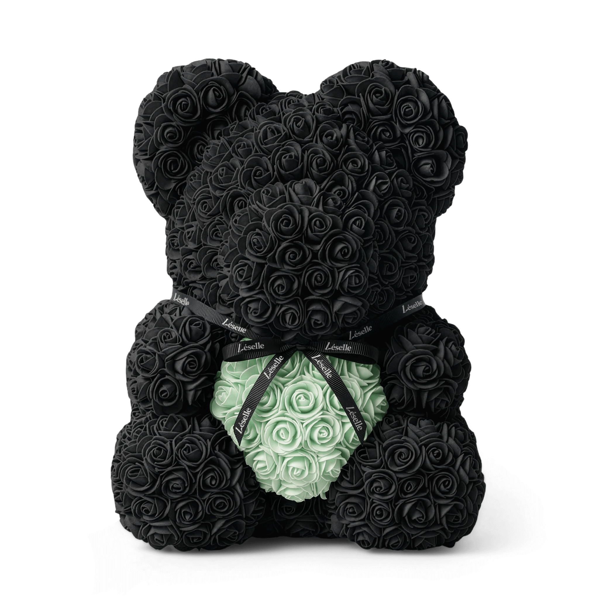 Handmade Rose Bear - Black
