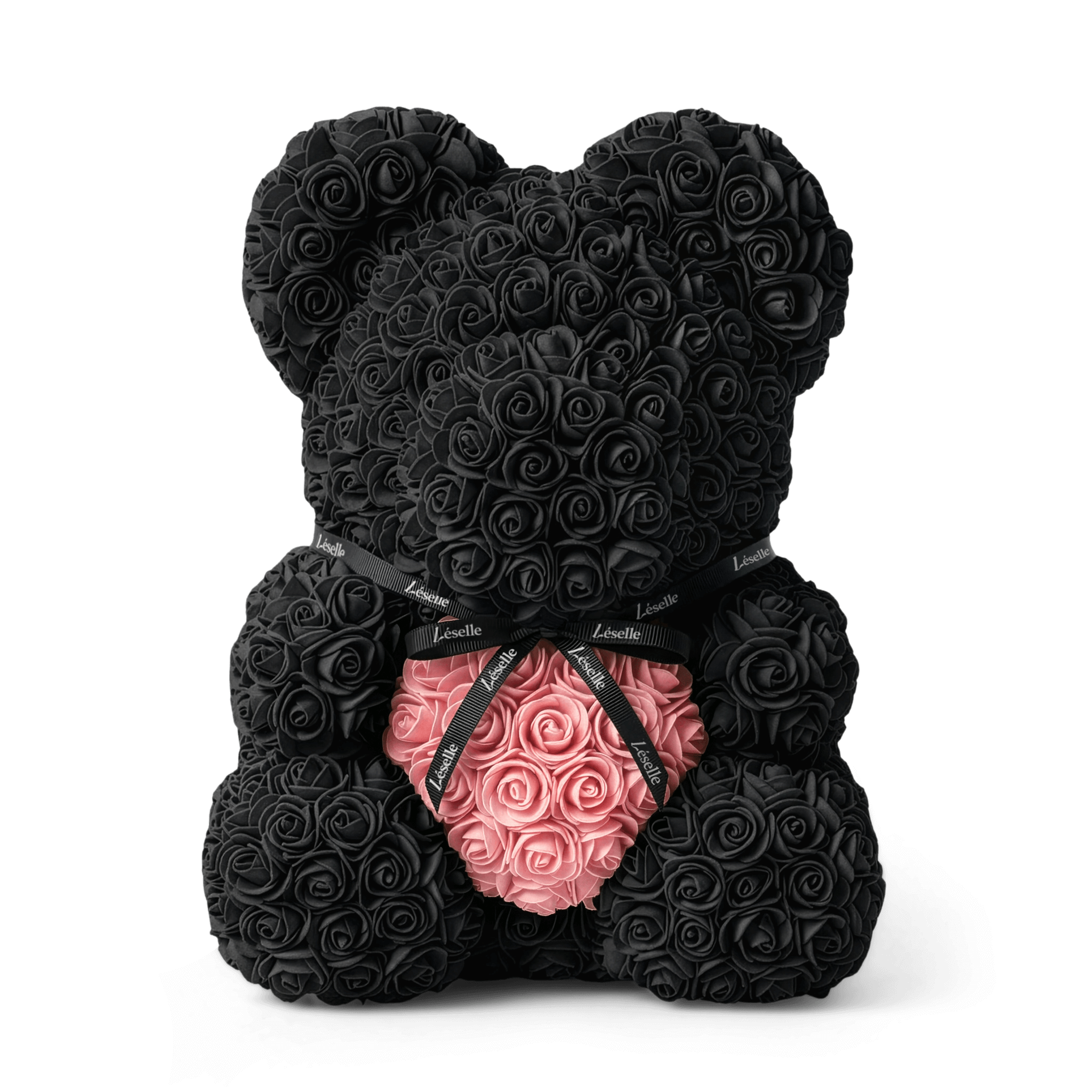 Handmade Rose Bear - Black
