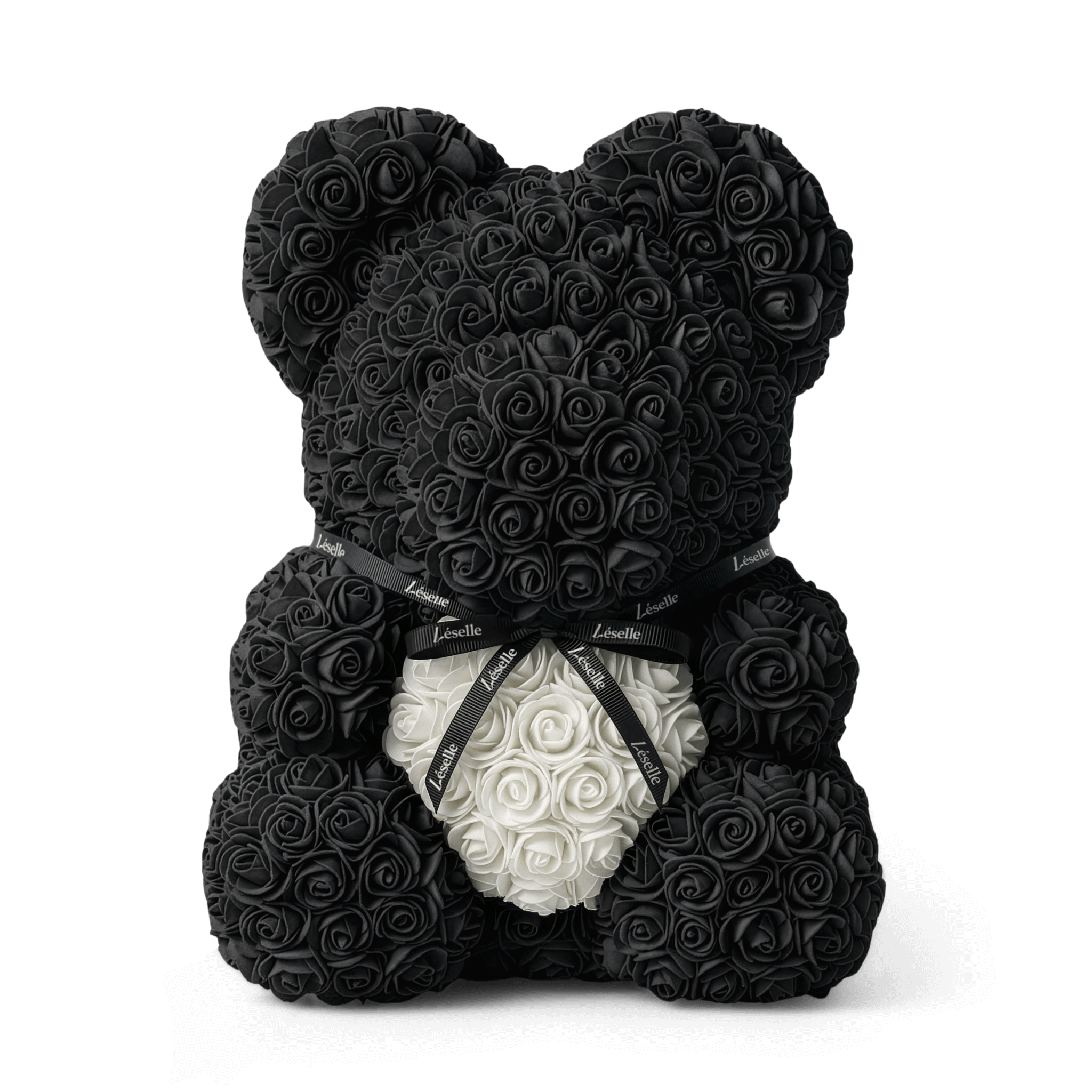 Handmade Rose Bear - Black