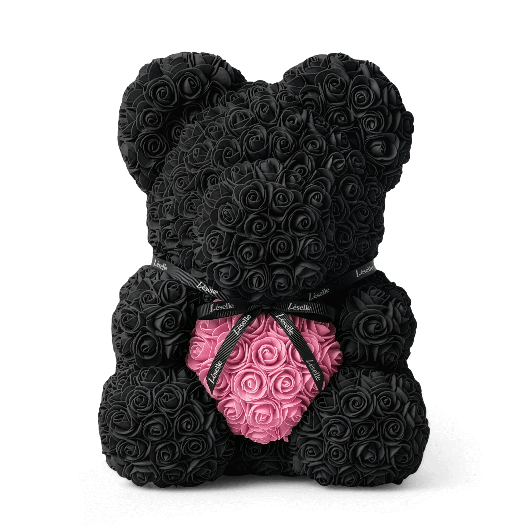 Handmade Rose Bear - Black