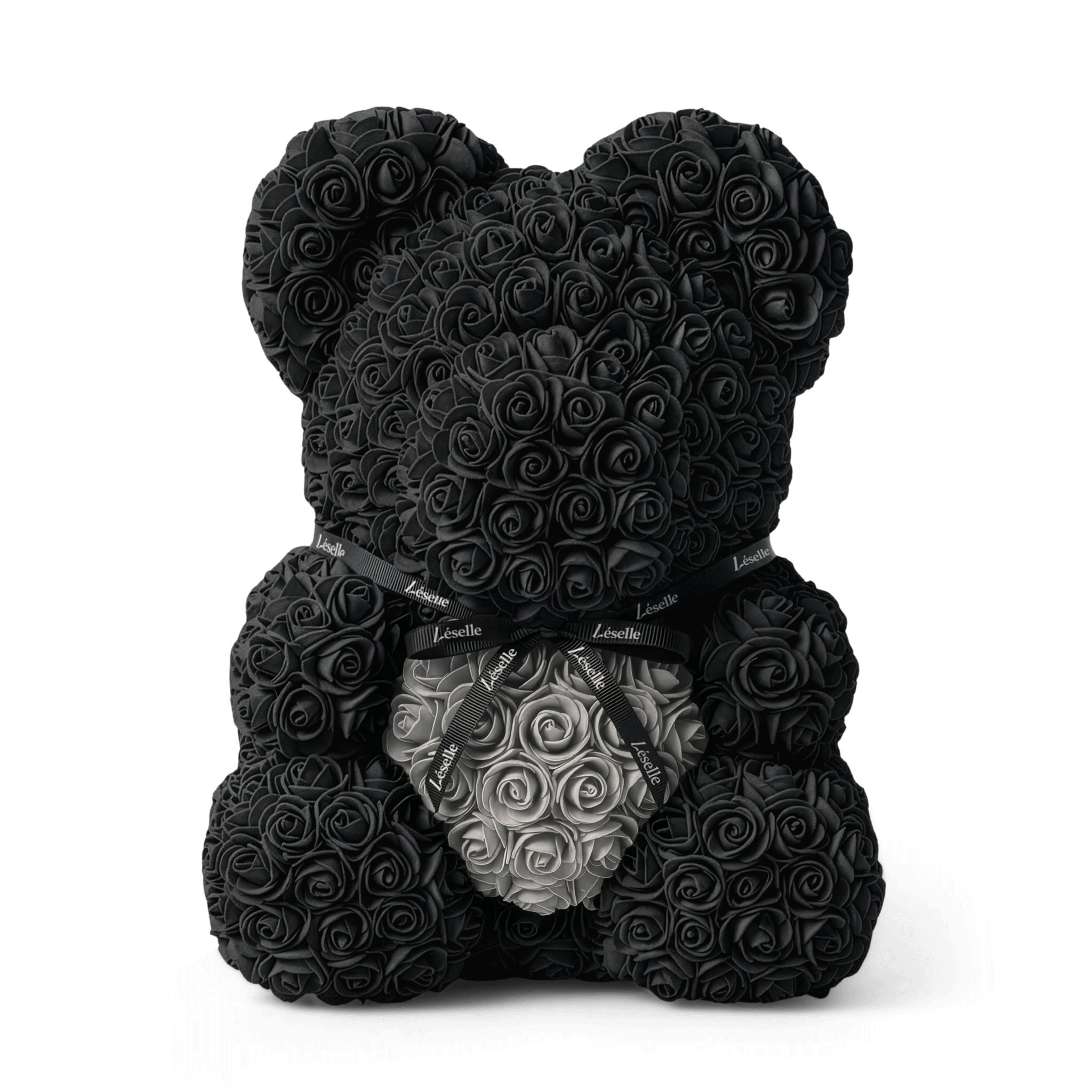 Handmade Rose Bear - Black