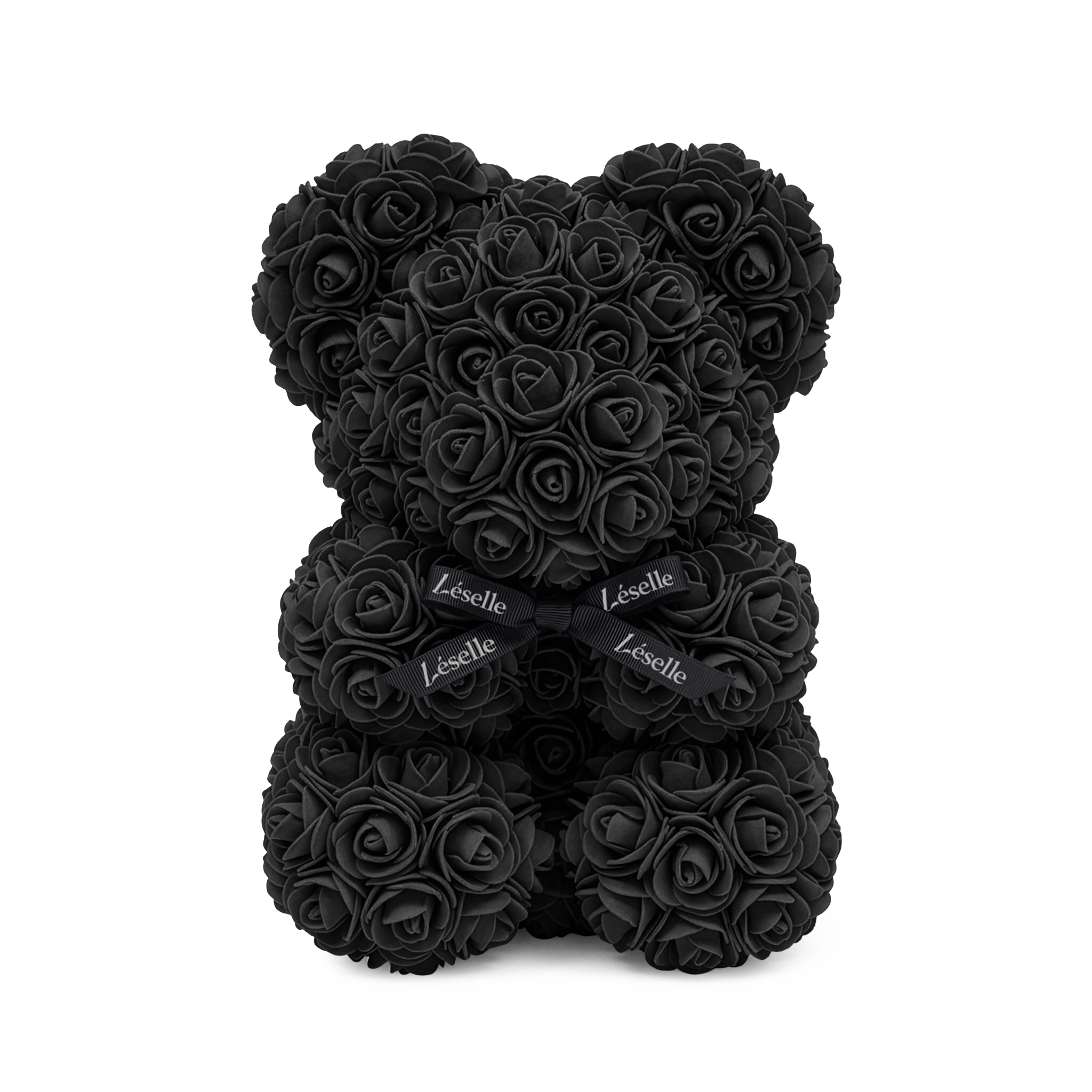 Mini Handmade Rose Bear - Black