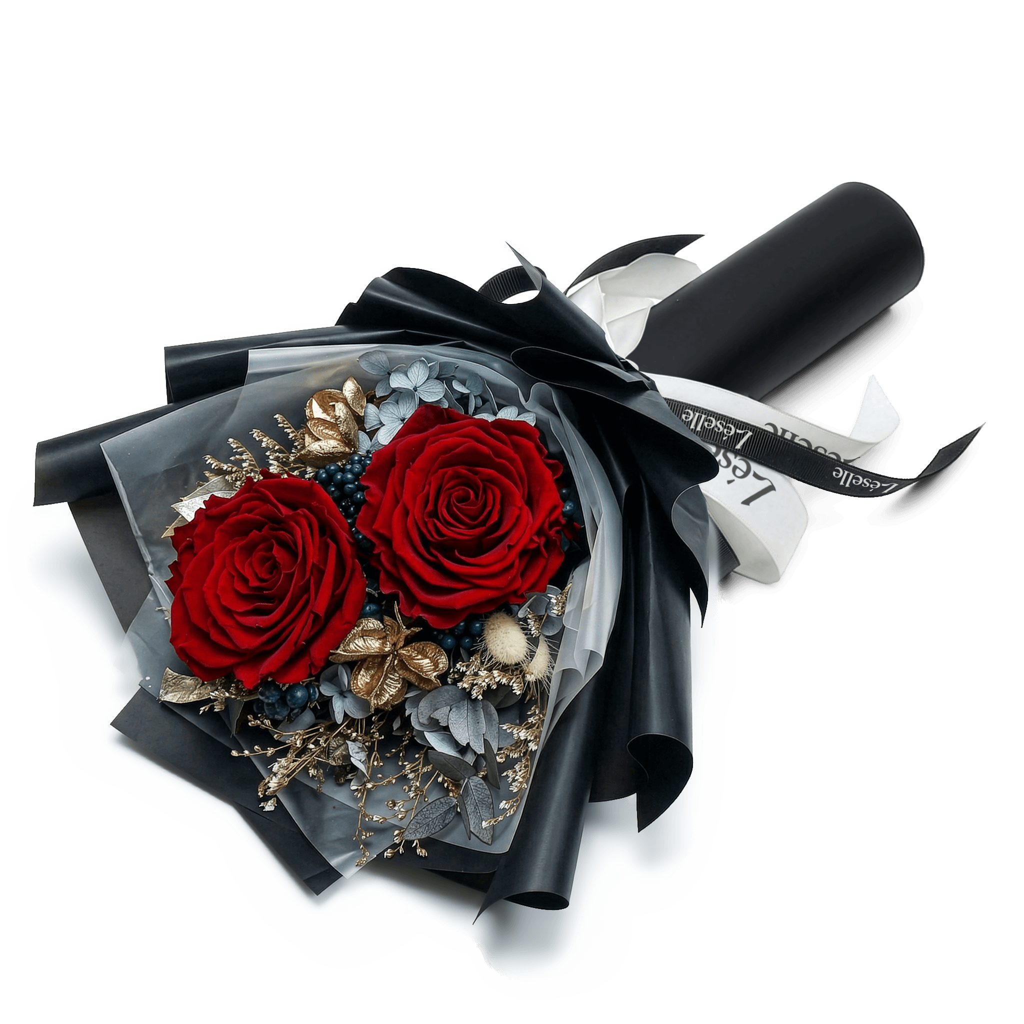 Mini Preserved Rose Bouquet - Classic Red