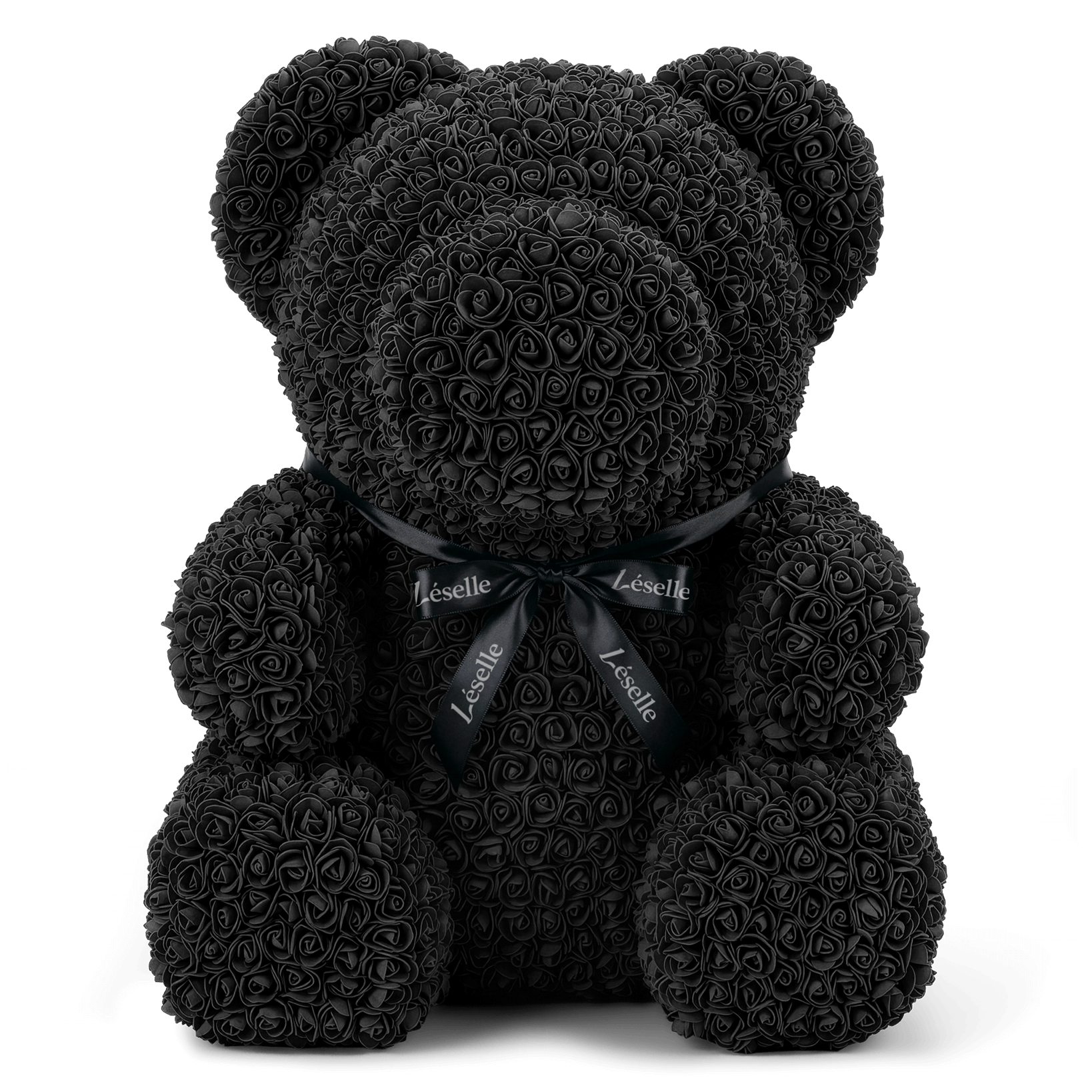 Giant Handmade Rose Bear - Ebony BlackLselle Giant Handmade Rose Bear - Ebony BlackLselle