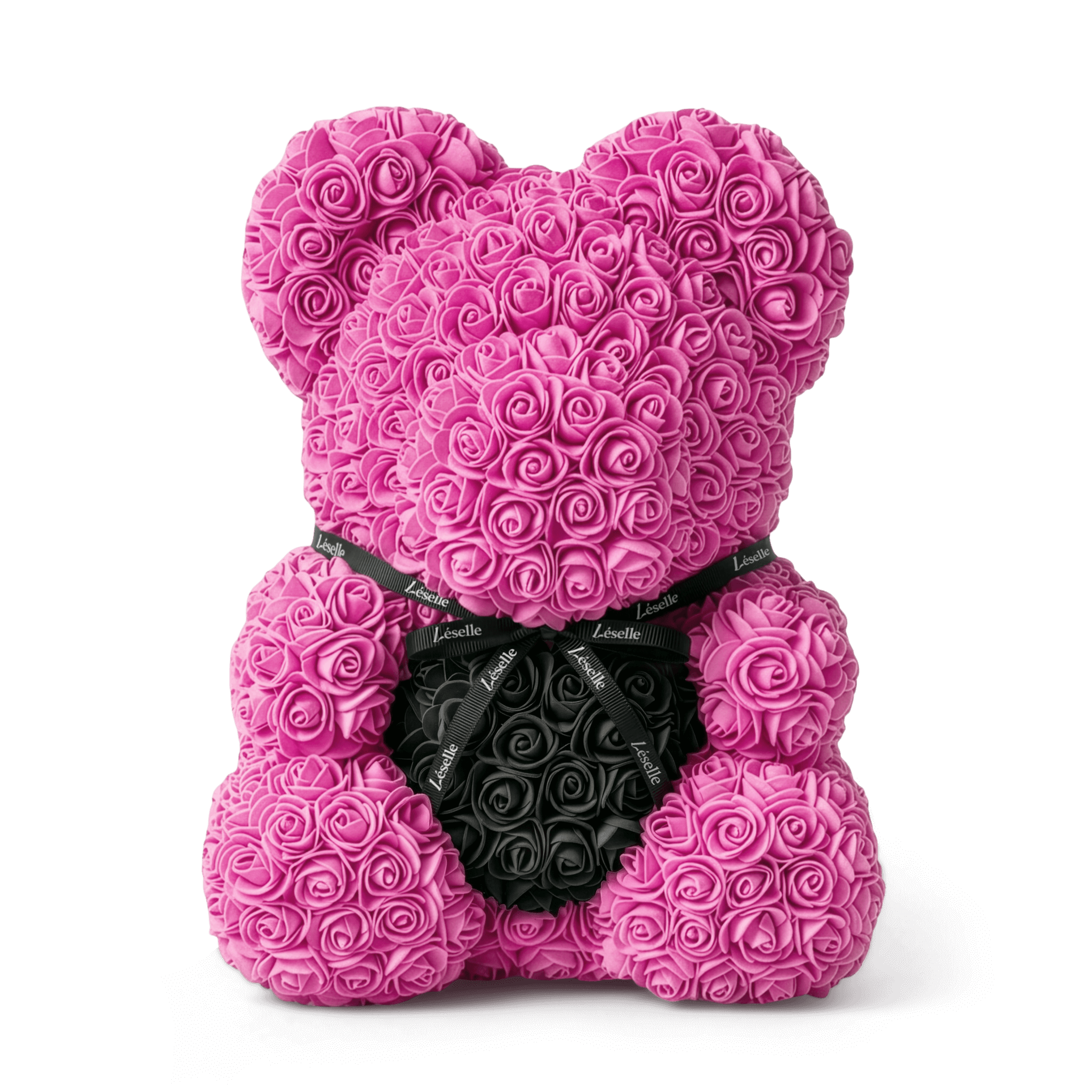 Handmade Rose Bear - Fuchsia Pink