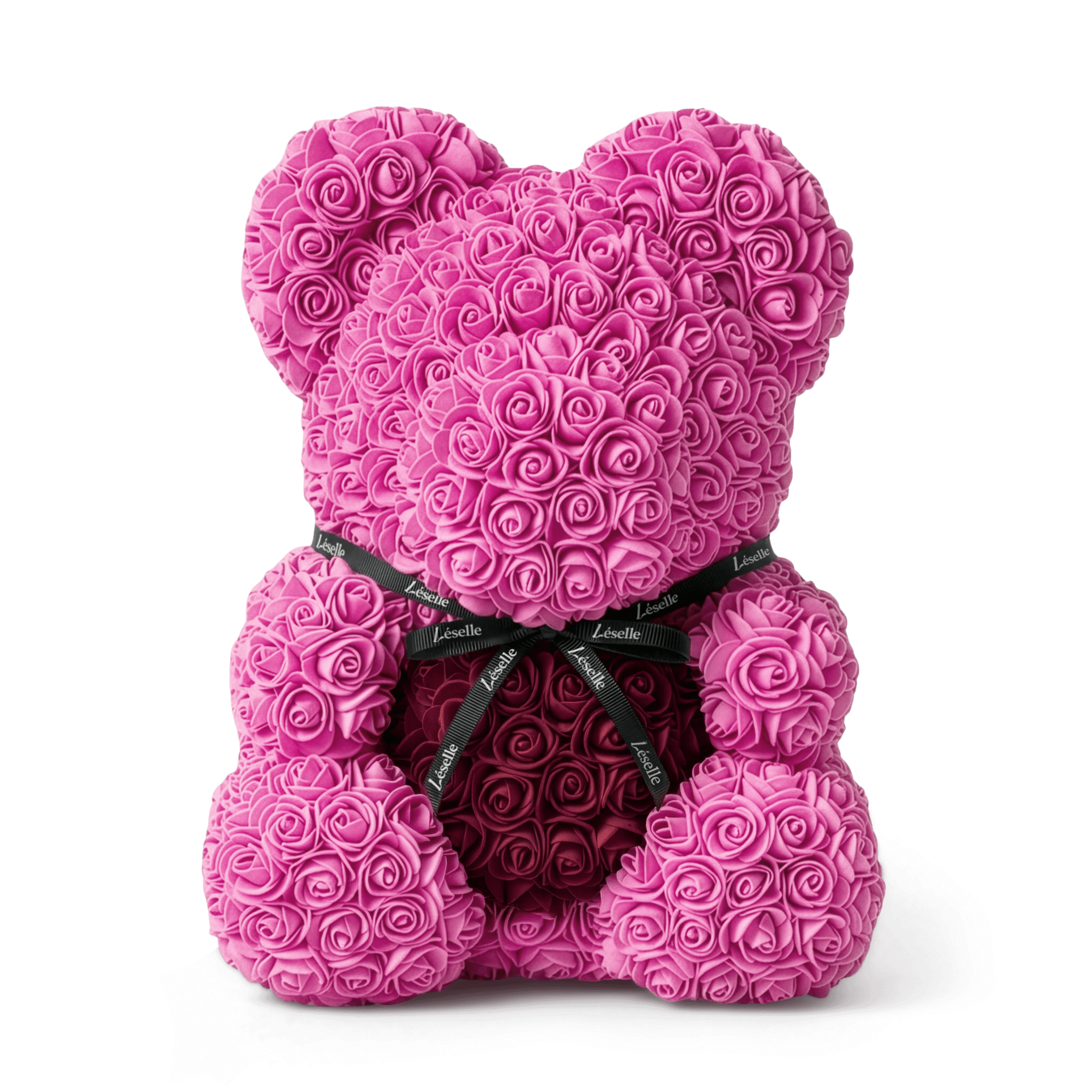 Handmade Rose Bear - Fuchsia Pink