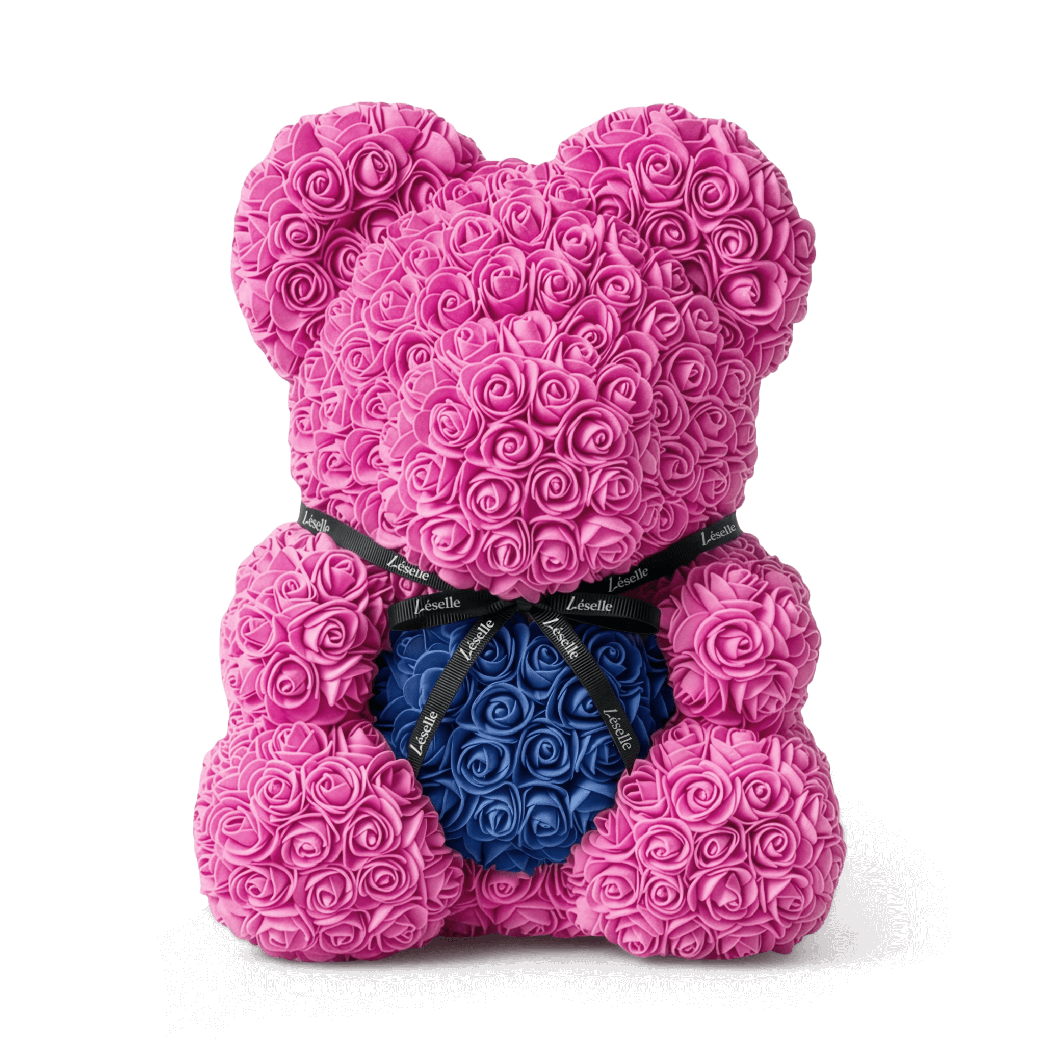 Handmade Rose Bear - Fuchsia Pink