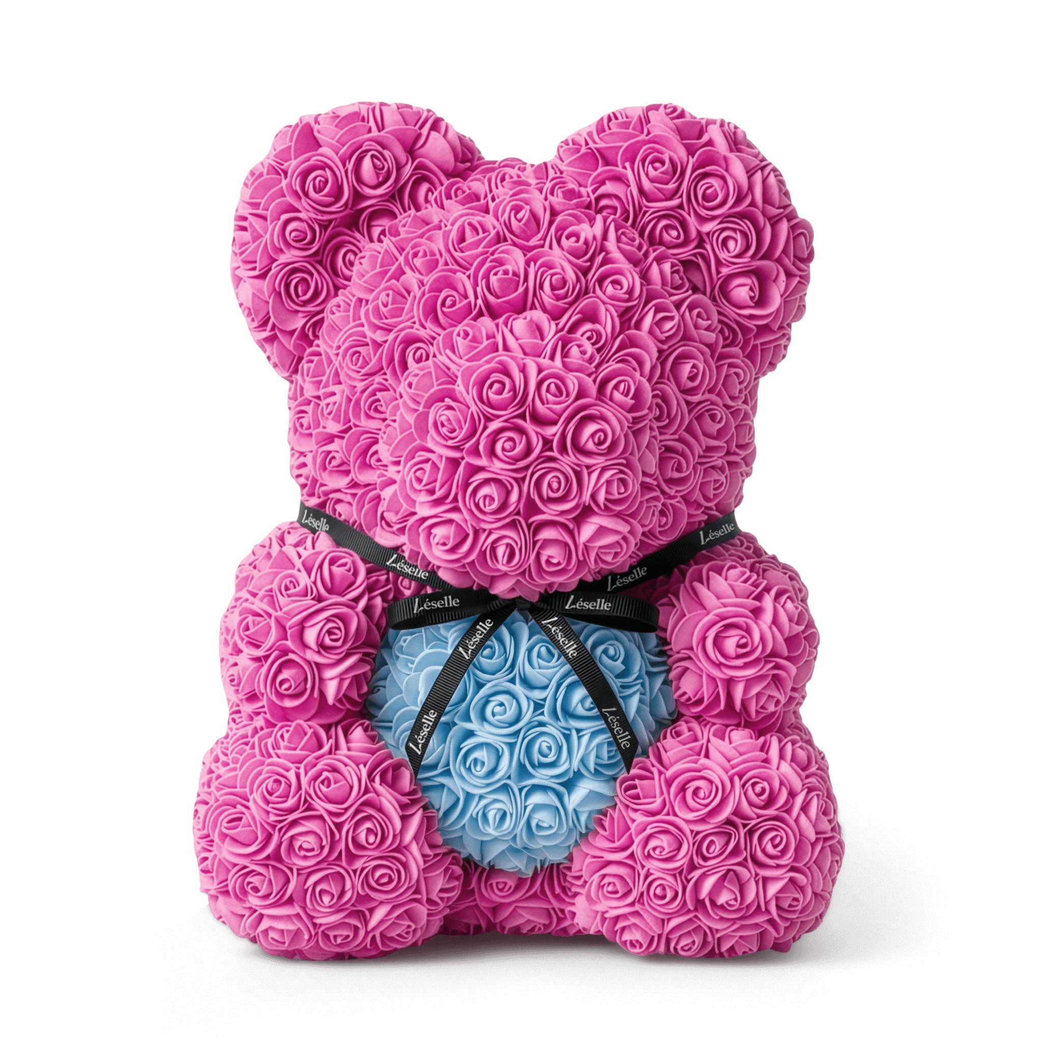 Handmade Rose Bear - Fuchsia Pink