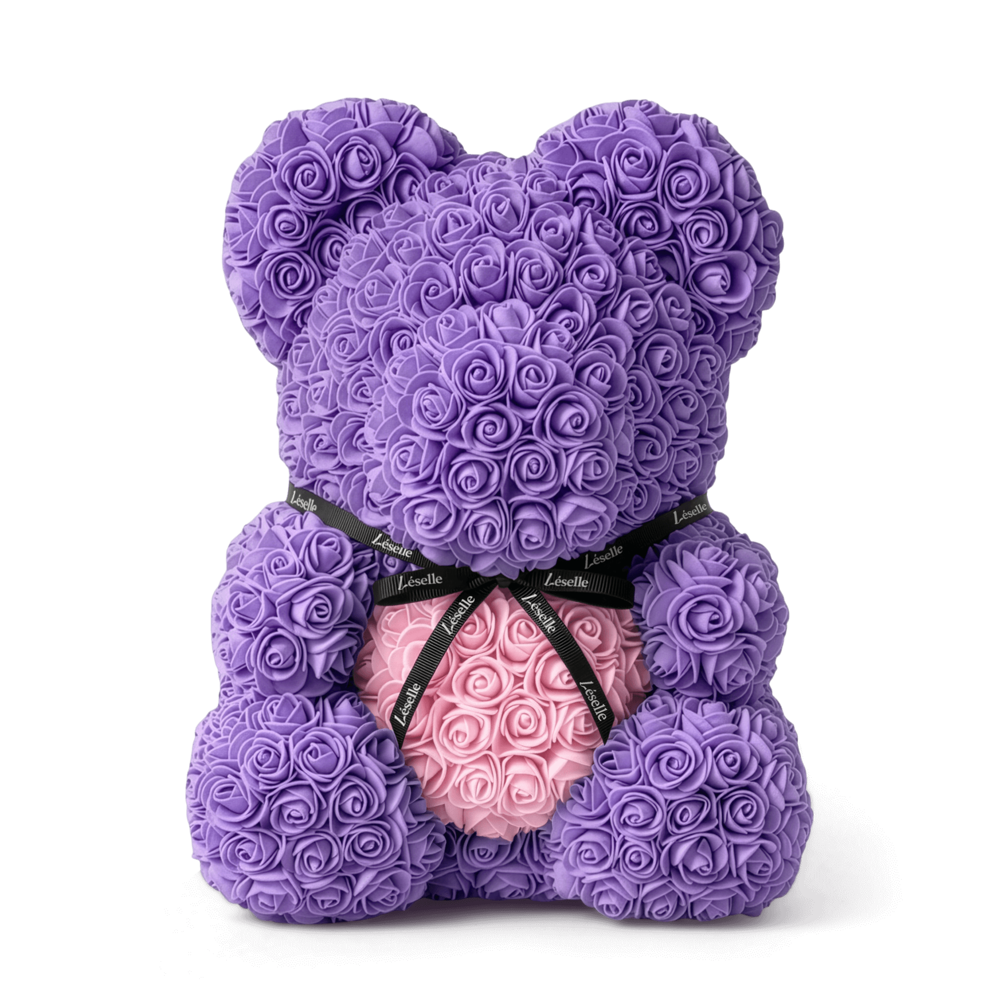 Handmade Rose Bear - Lavender