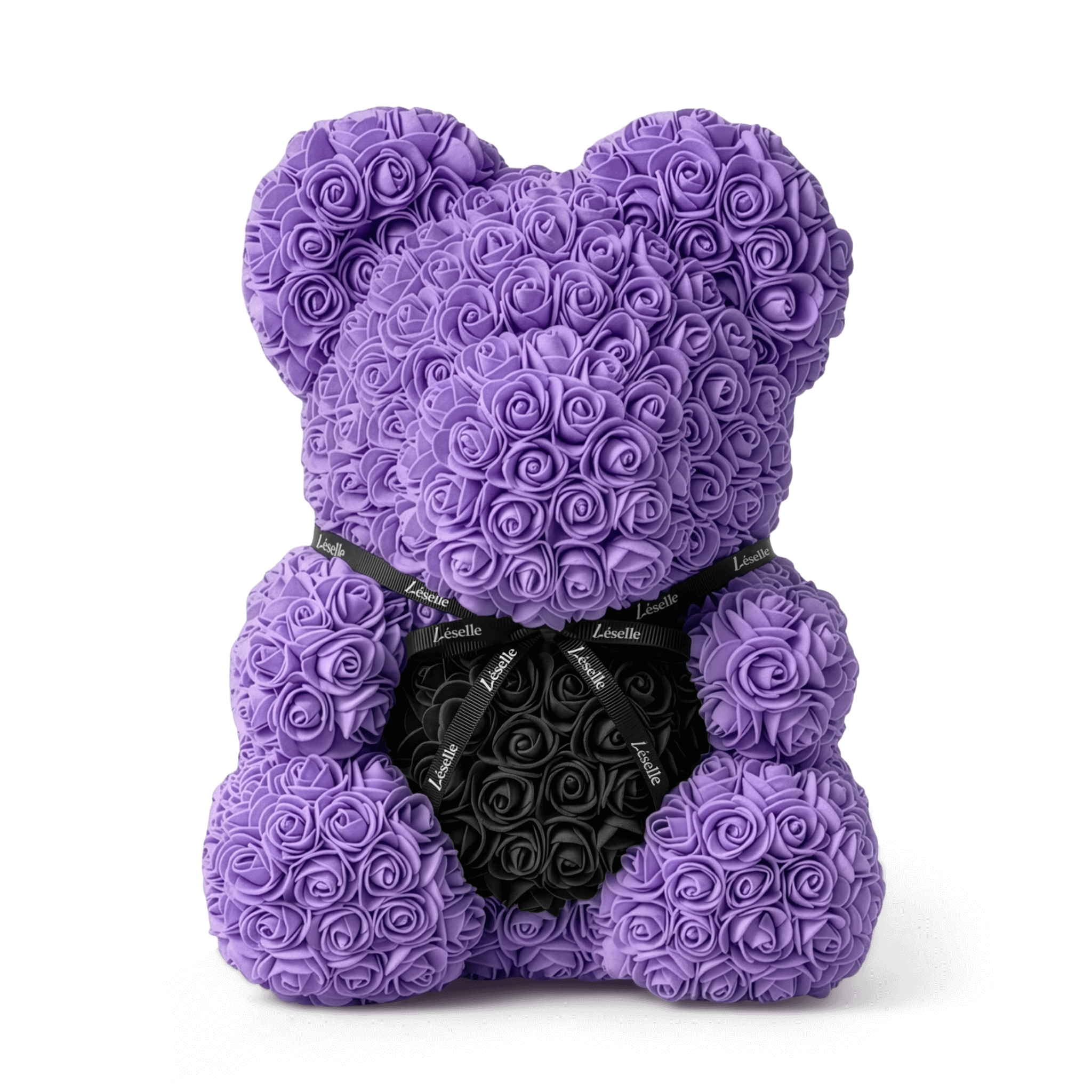 Handmade Rose Bear - Lavender