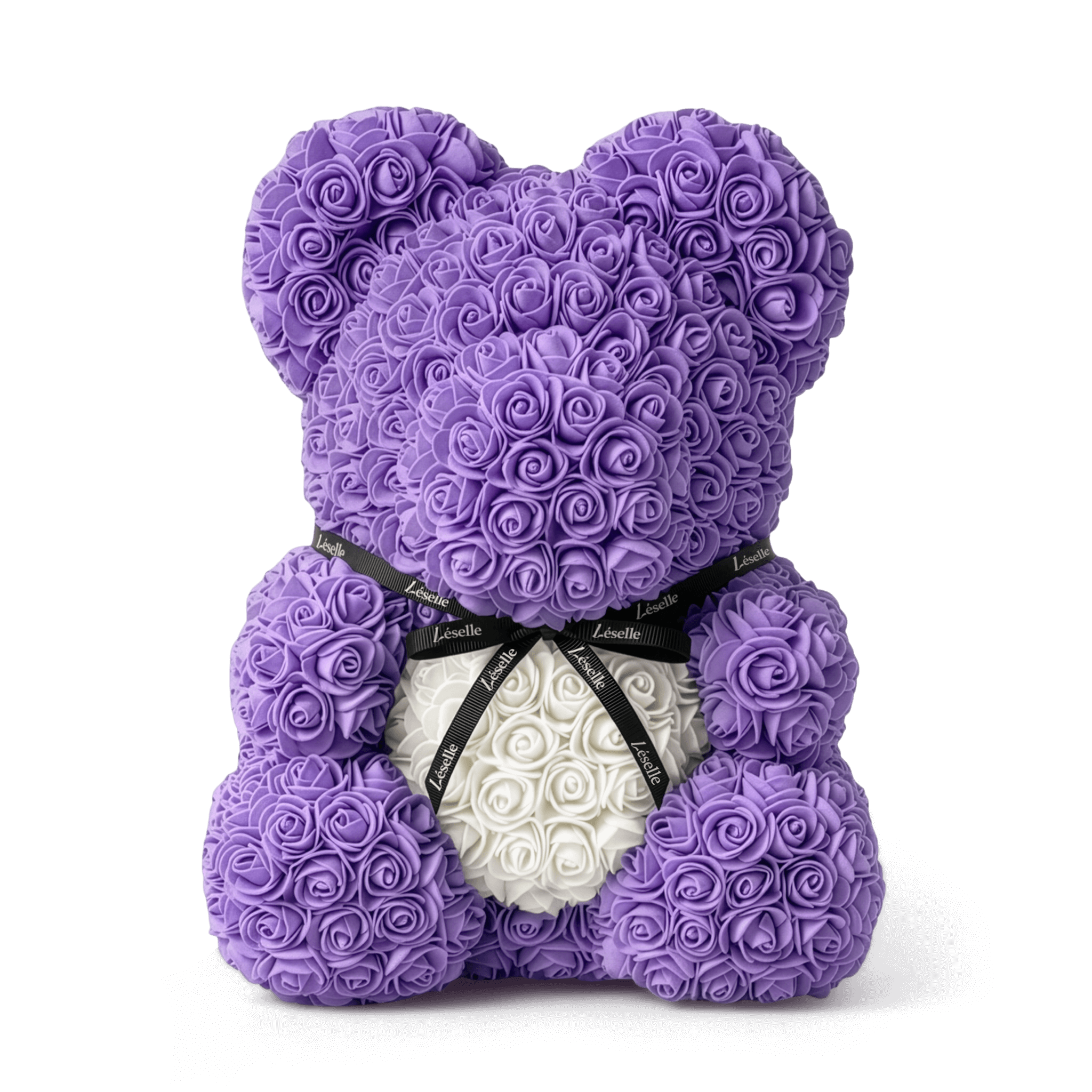 Handmade Rose Bear - Lavender