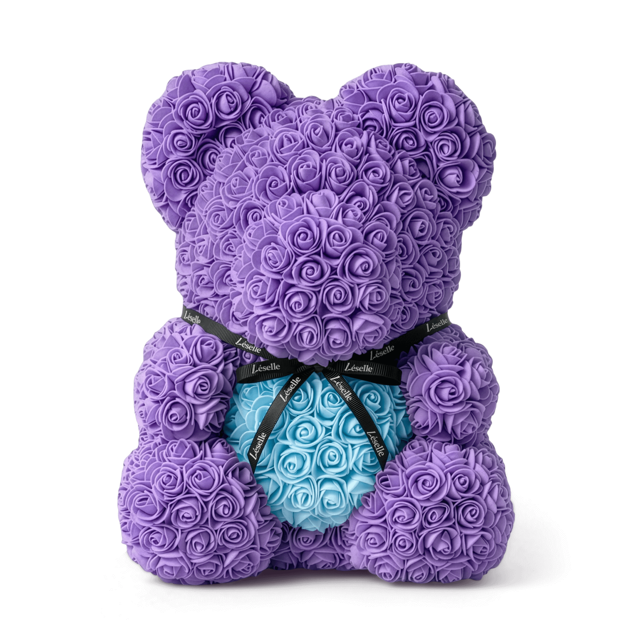 Handmade Rose Bear - Lavender