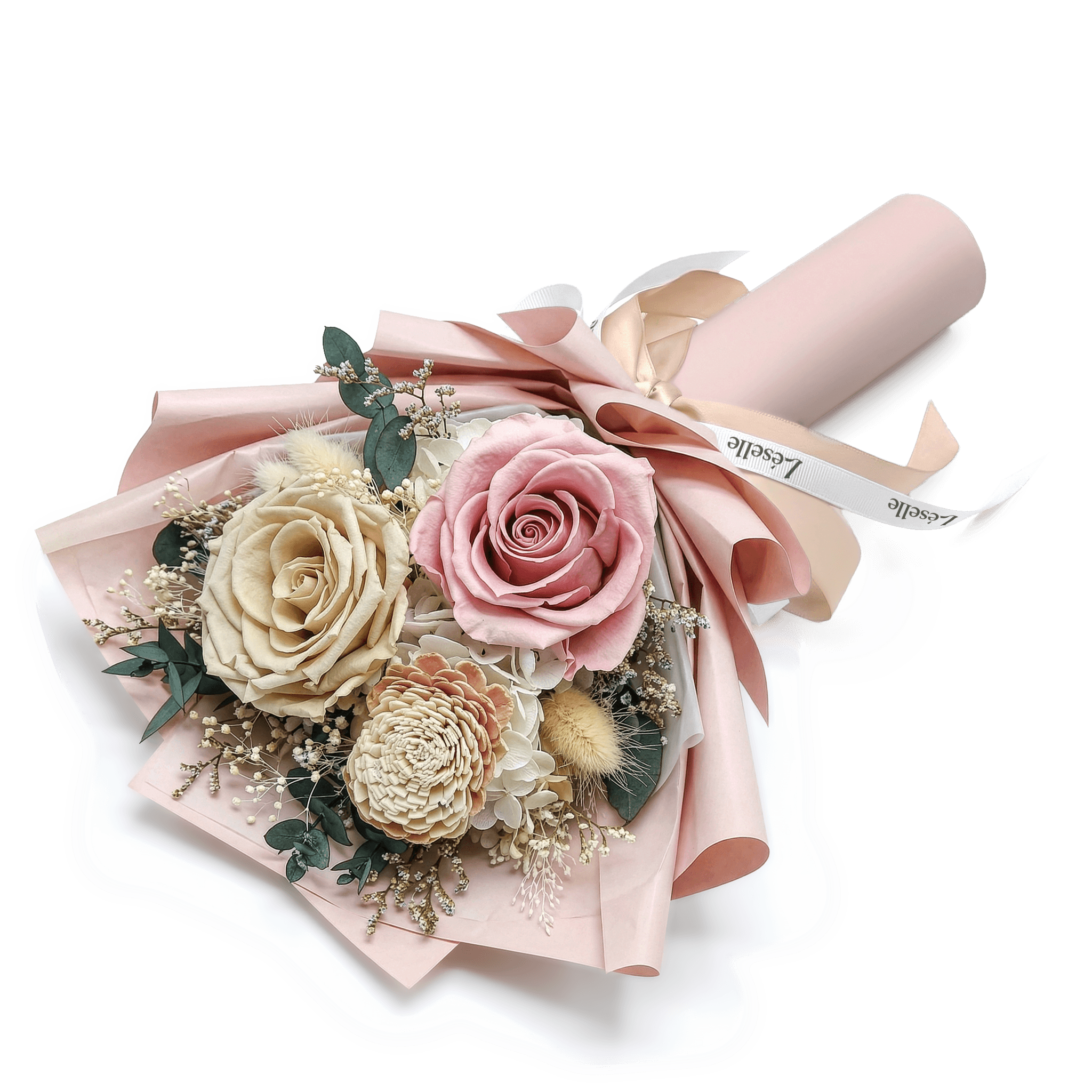 Mini Preserved Rose Bouquet - Morandi
