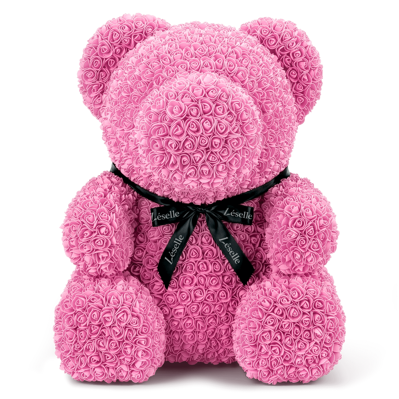 Giant Handmade Rose Bear - Pink