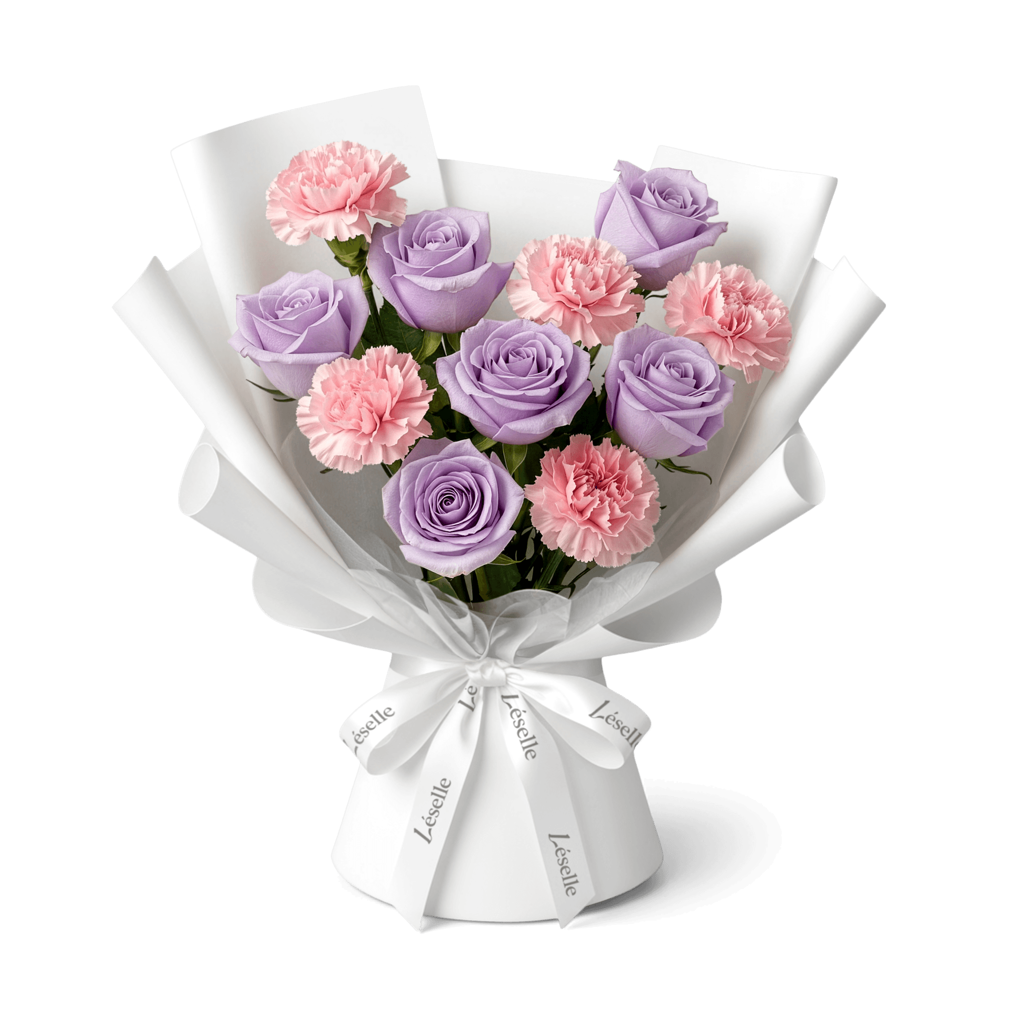 Lavender Rose & Blush Carnation Bouquet