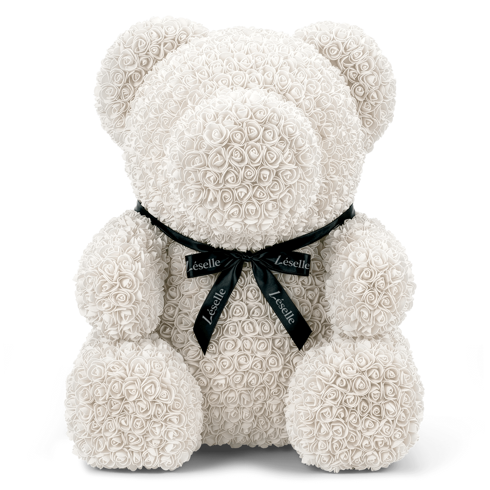 Giant Handmade Rose Bear - Pearl WhiteLselle Giant Handmade Rose Bear - Pearl WhiteLselle