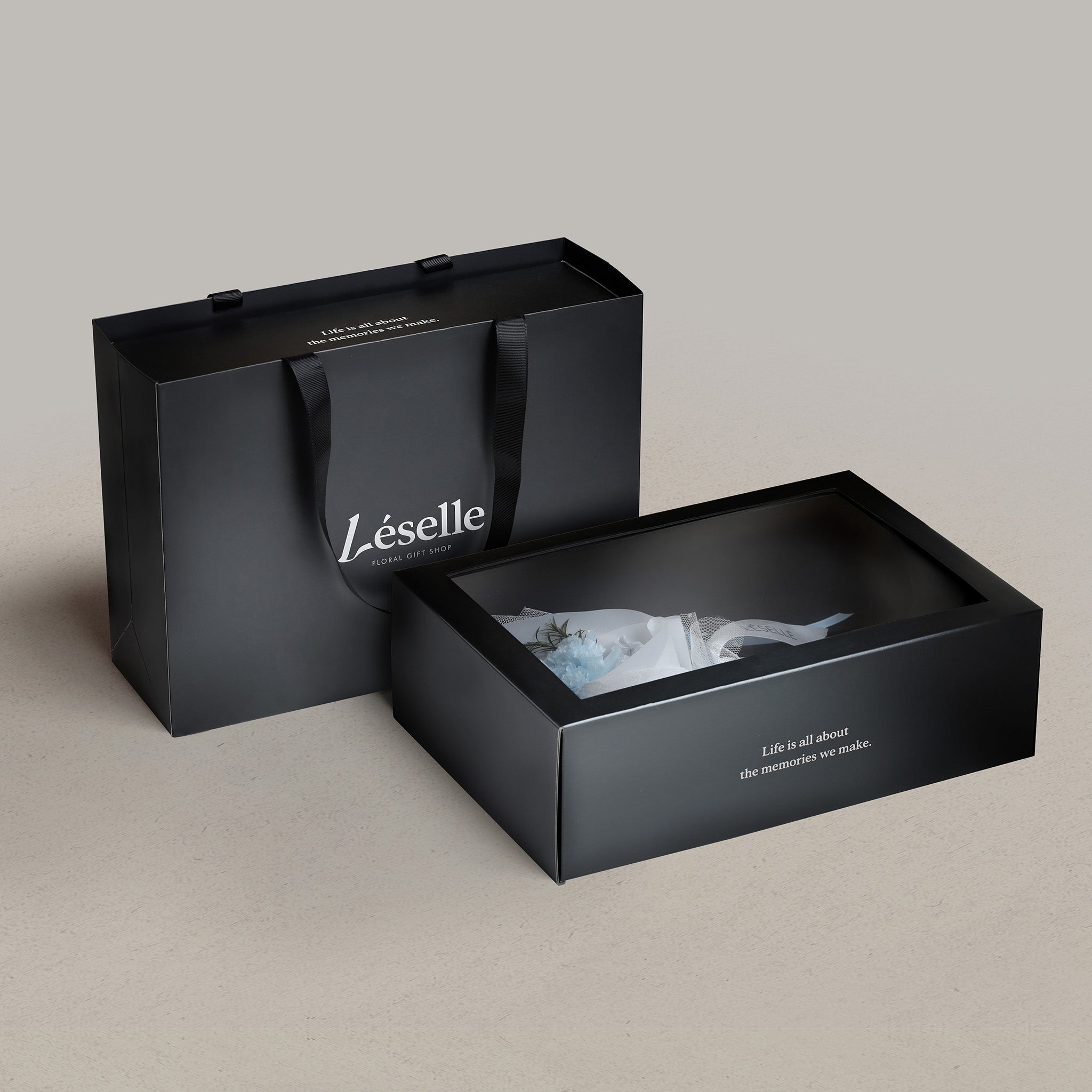 Serene Blue Single Carnation Preserved Bouquet