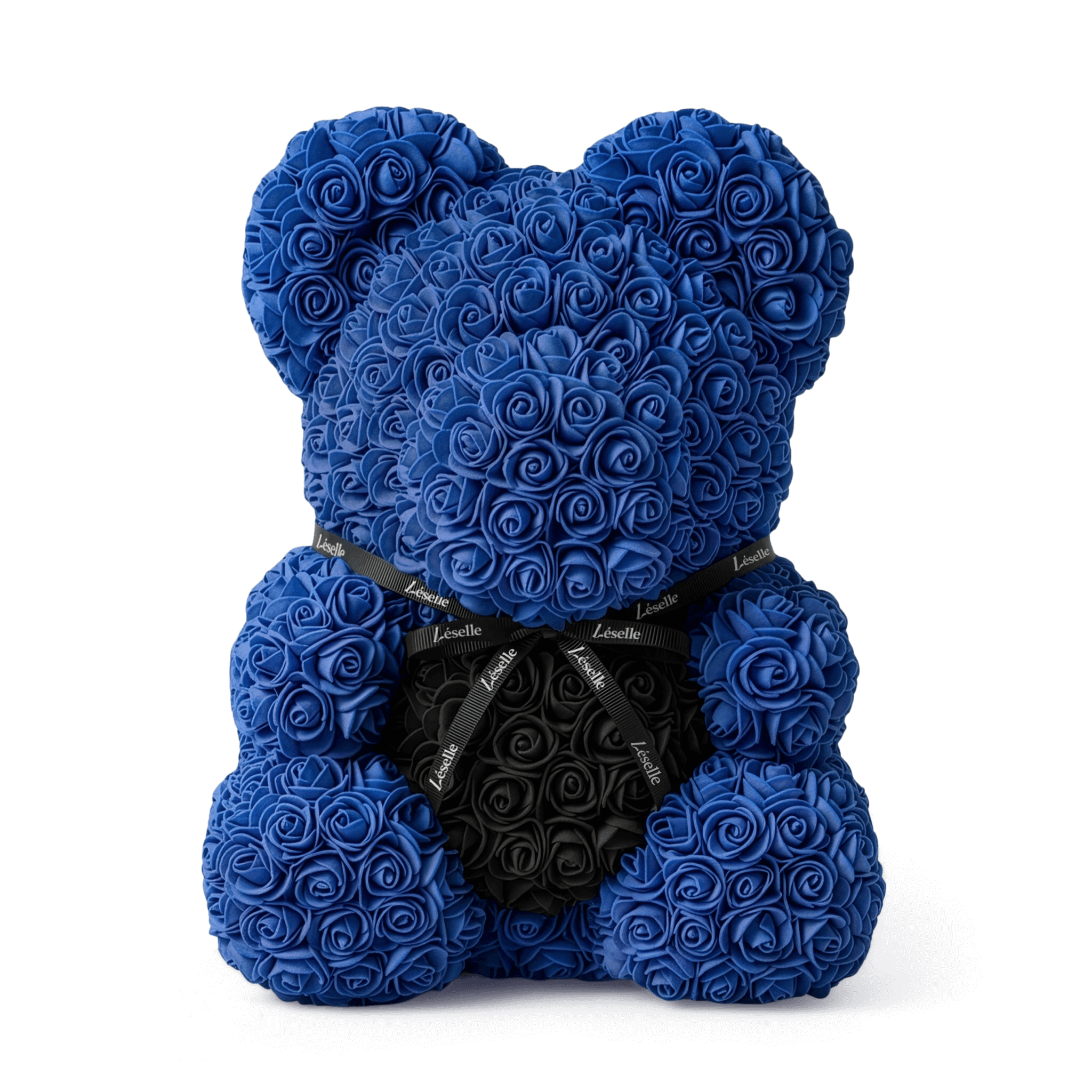 Handmade Rose Bear - Royal Blue