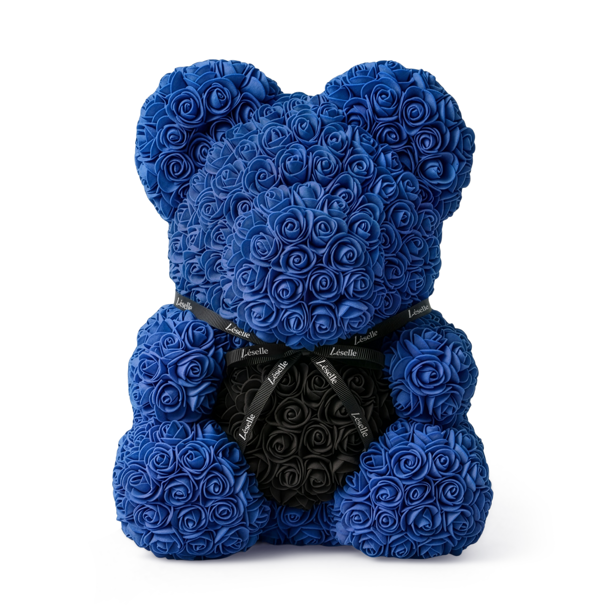 Handmade Rose Bear - Royal Blue