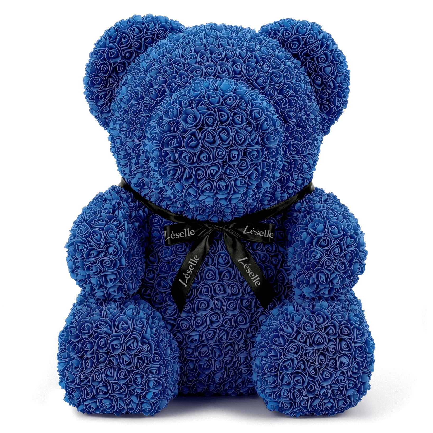 Giant Handmade Rose Bear - Royal Blue