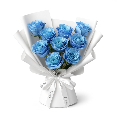 Premium Ecuadorian Sky Blue Rose Bouquet | Léselle