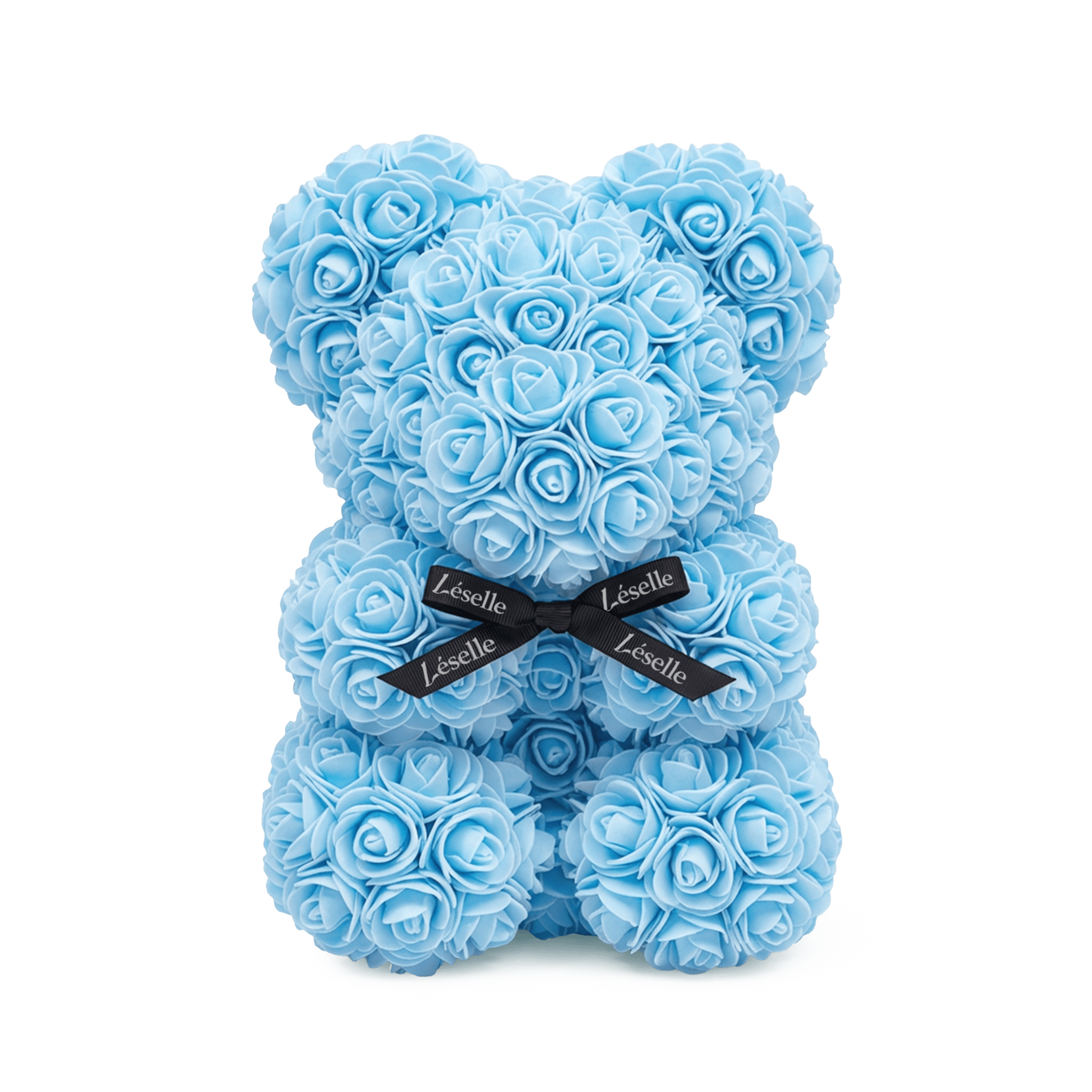 Mini Handmade Rose Bear - Sky Blue