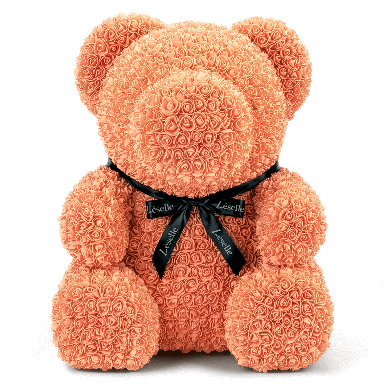 Giant Handmade Rose Bear - Tangerine OrangeLselle Giant Handmade Rose Bear - Tangerine OrangeLselle