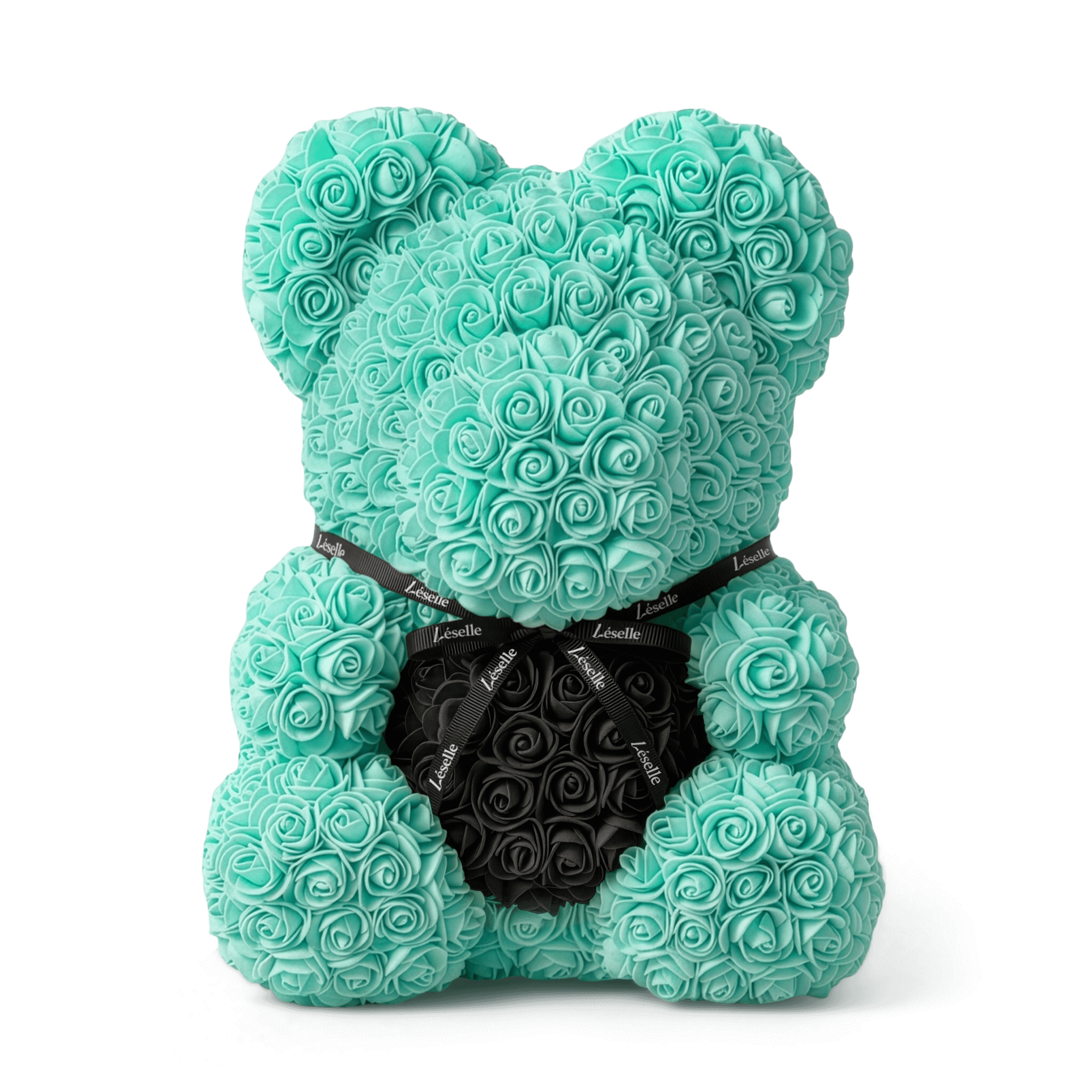 Handmade Rose Bear - Tiffany Blue