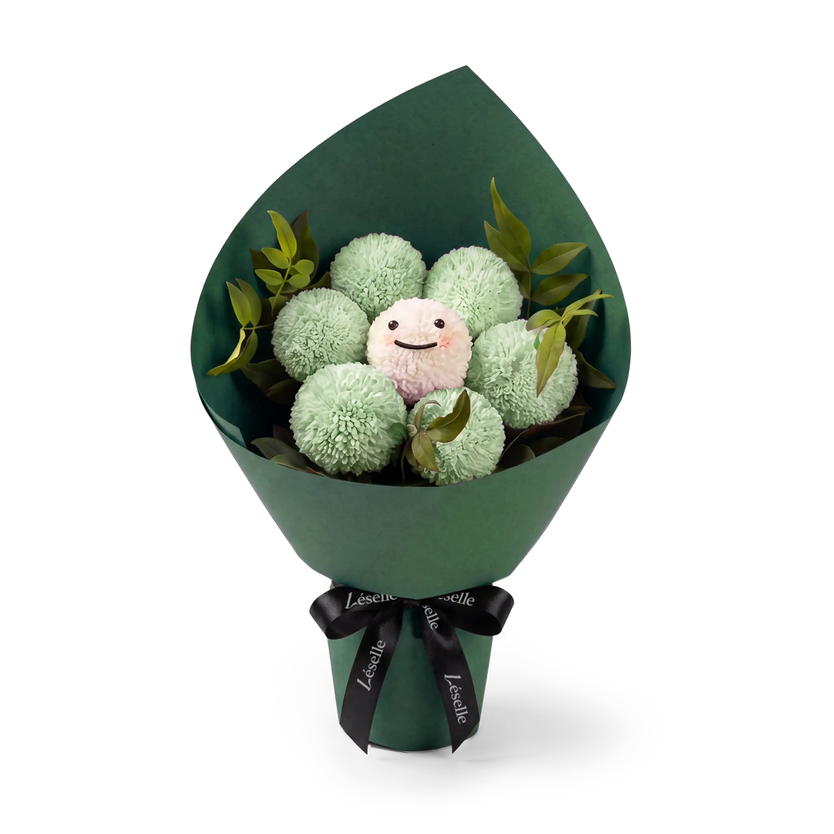 Refreshing Green Smile Pompon Bouquet