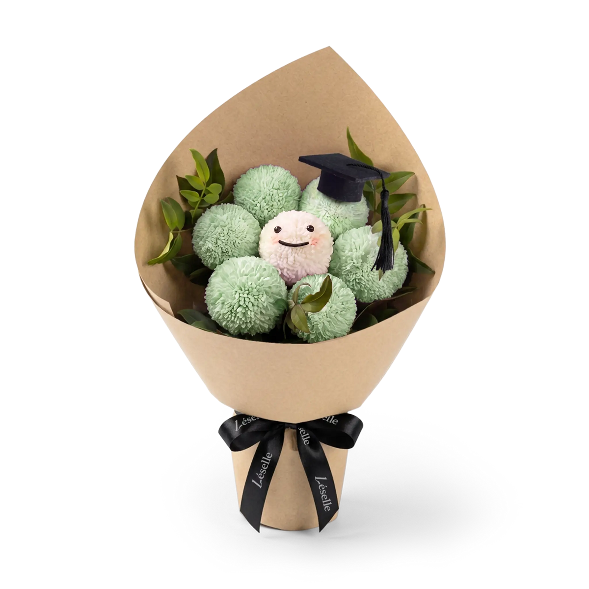 Refreshing Green Smile Pompon Bouquet