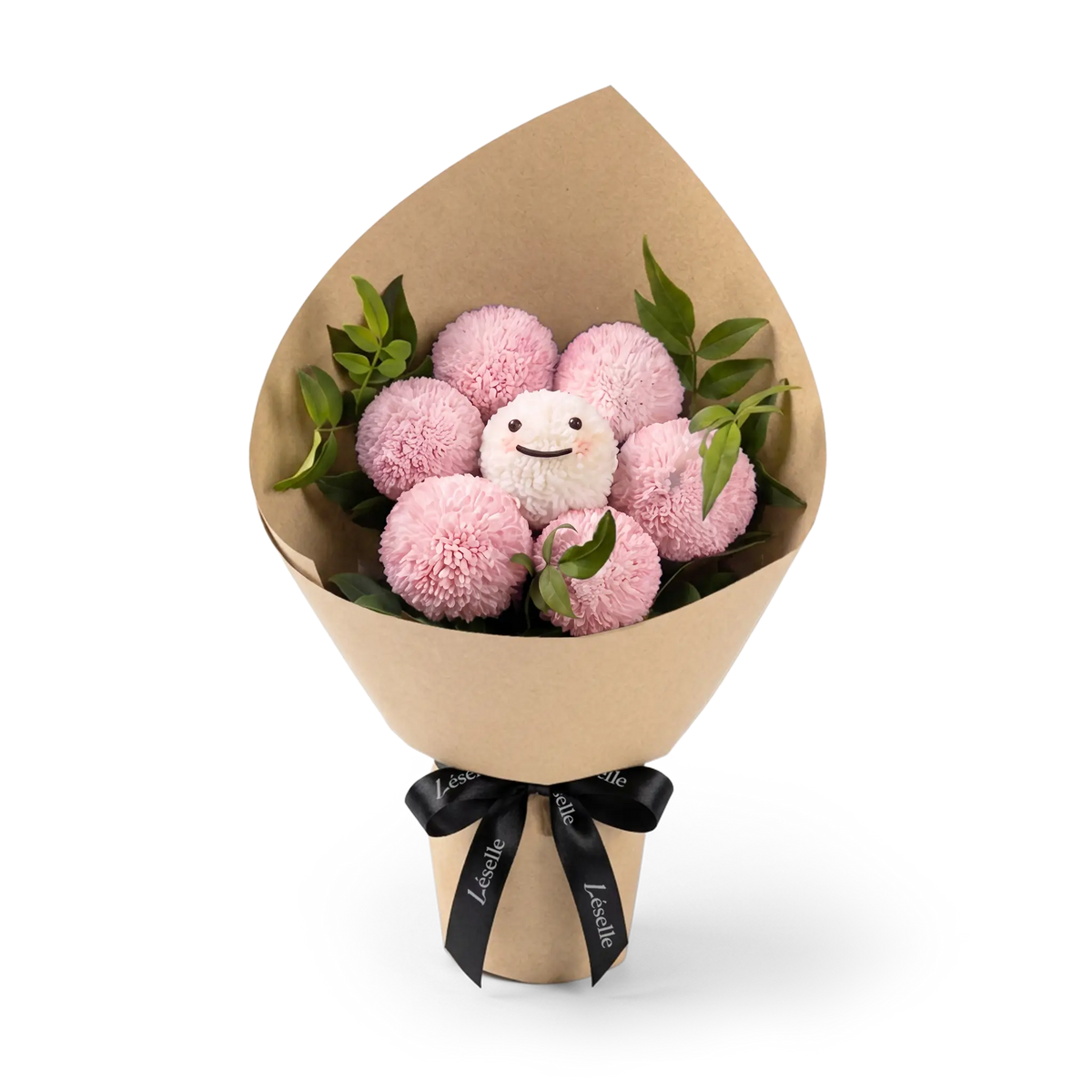 Radiant Smile Pink Pompon Bouquet