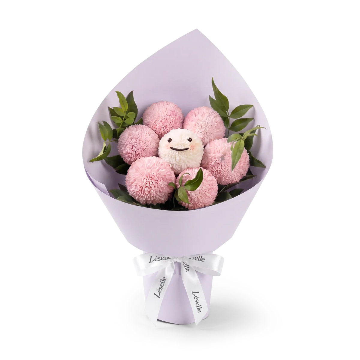 Radiant Smile Pink Pompon Bouquet
