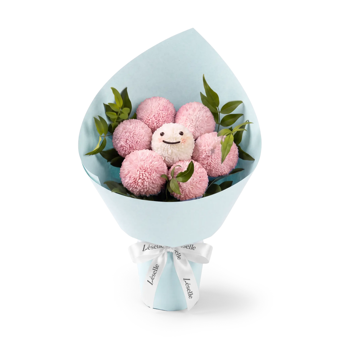 Radiant Smile Pink Pompon Bouquet