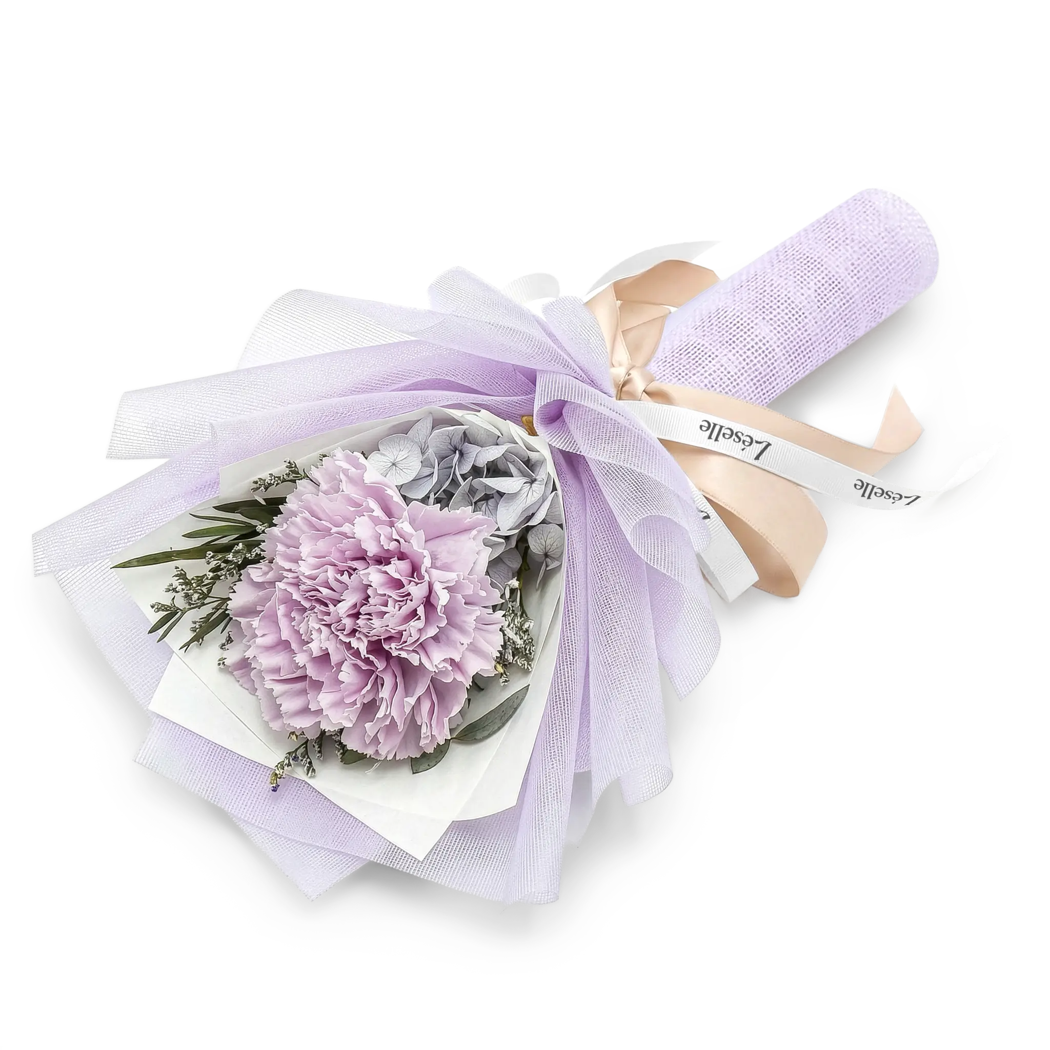 Ethereal Lilac Single Preserved Carnation Bouquet