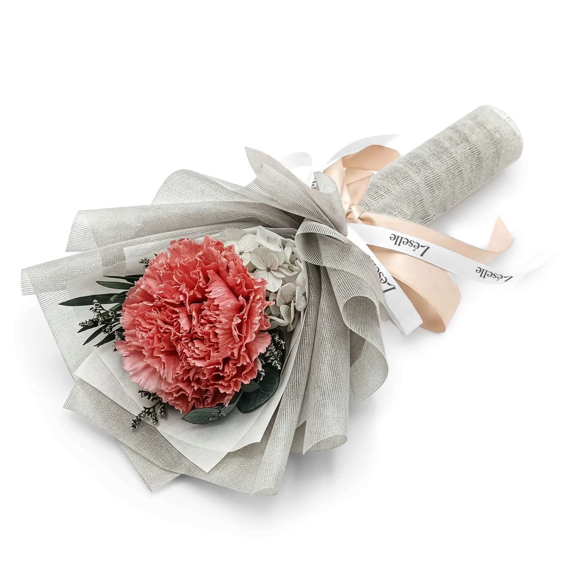 Gentle Dusty Single Pink Preserved Carnation Bouquet