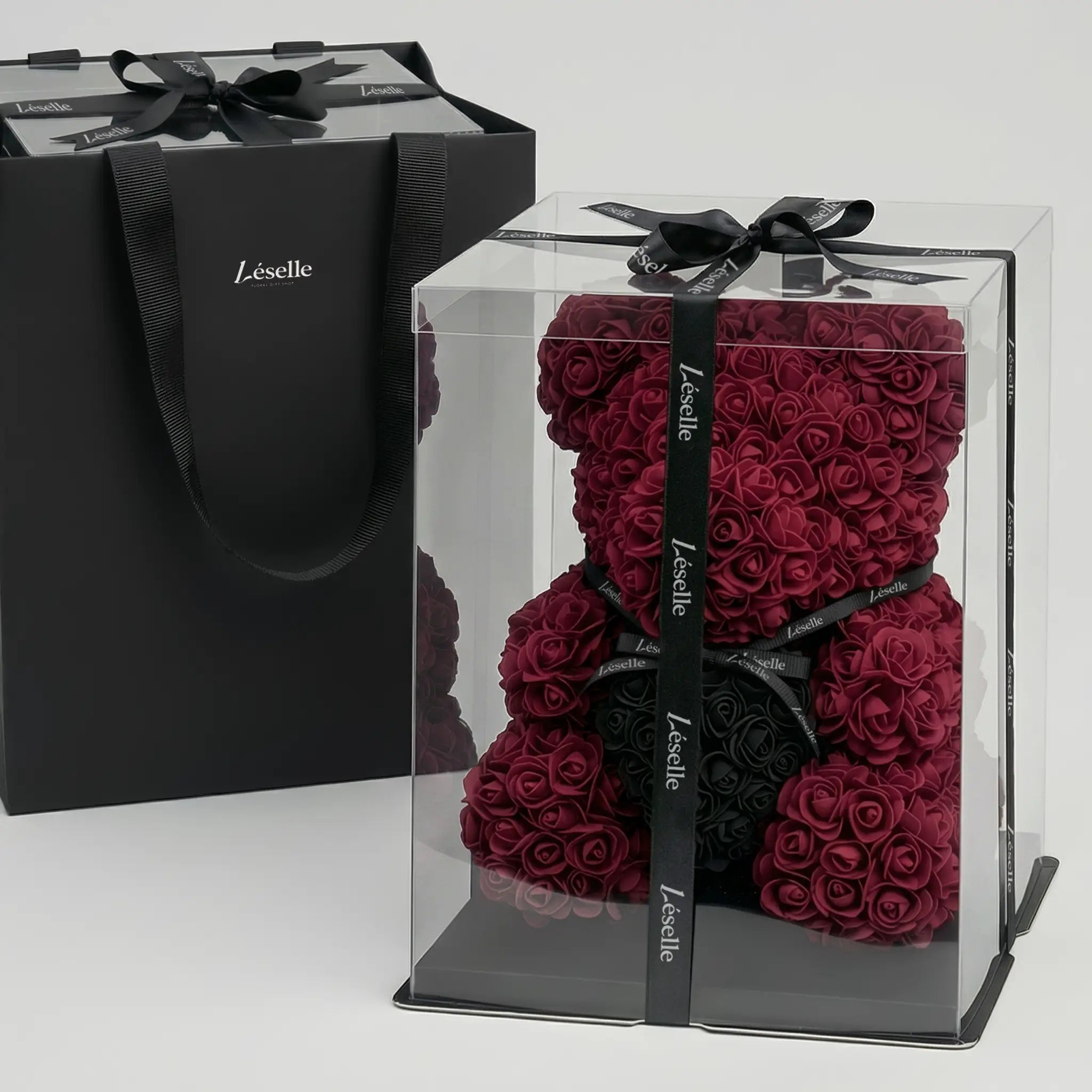 Eternal Rose Bear - Burgundy Edition