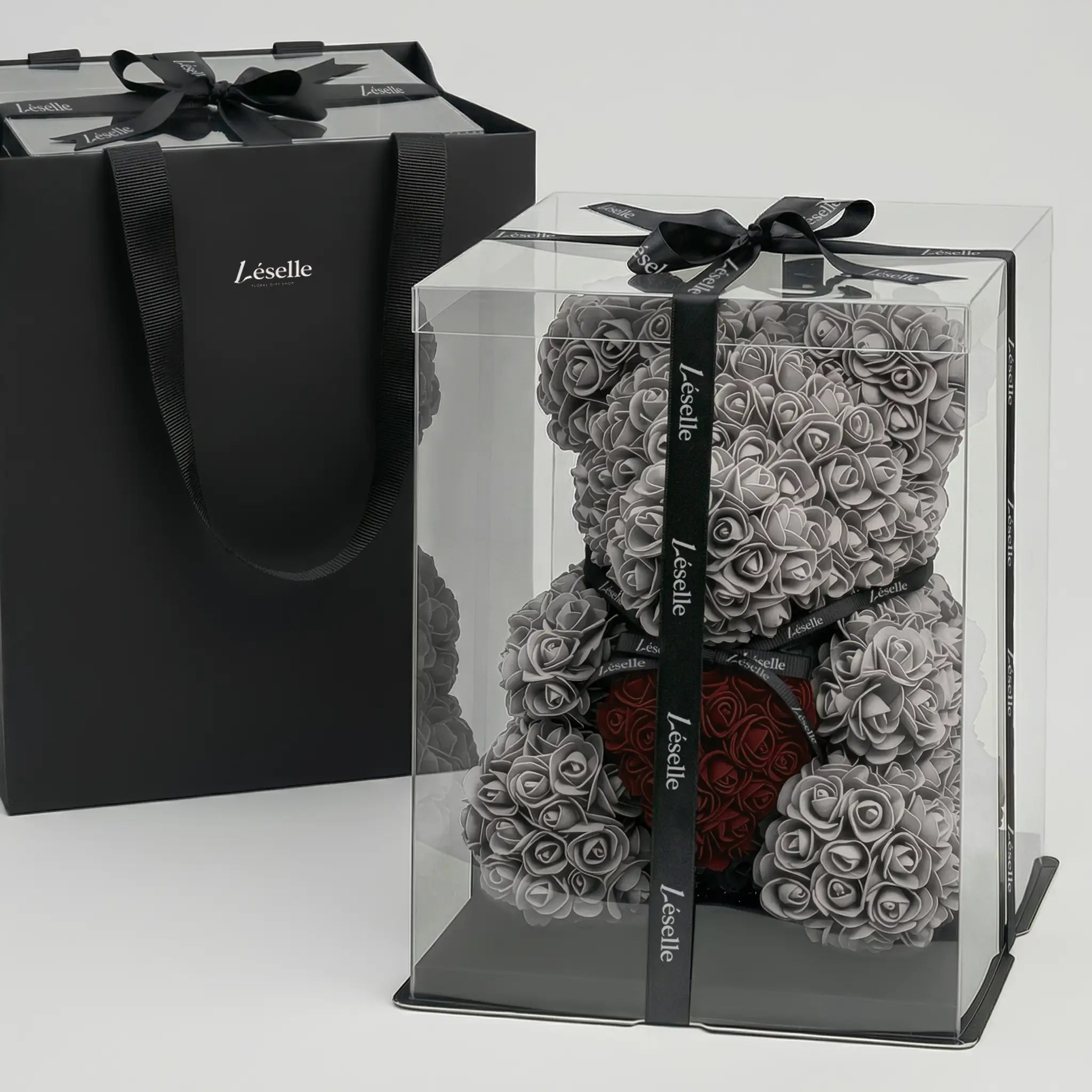 Eternal Rose Bear - Platinum Grey Edition