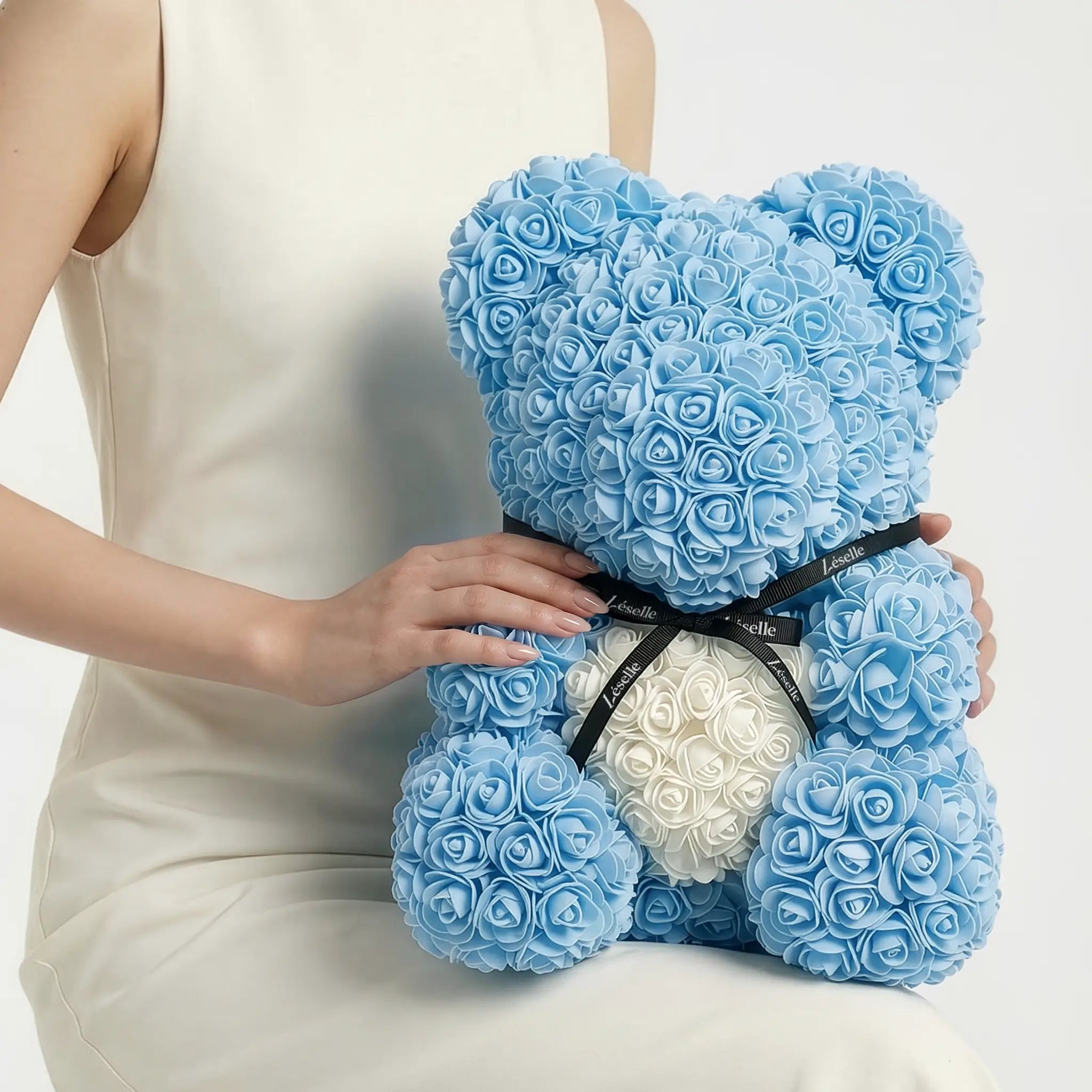 Eternal Rose Bear - Sky Blue Edition