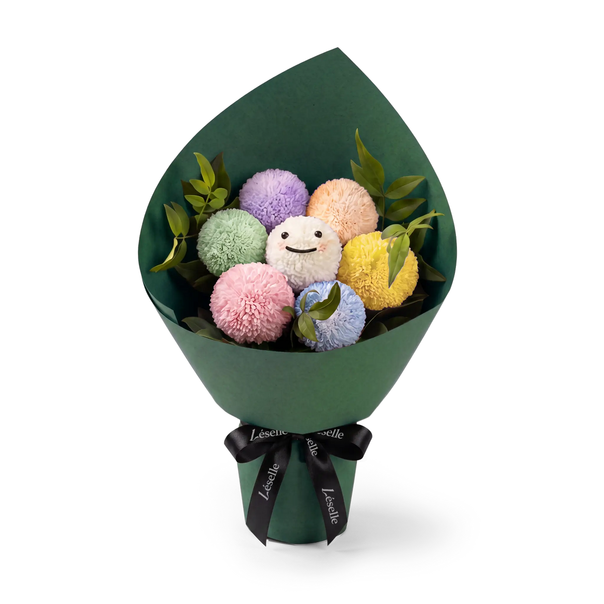 Vibrant Smiley Pompon Bouquet