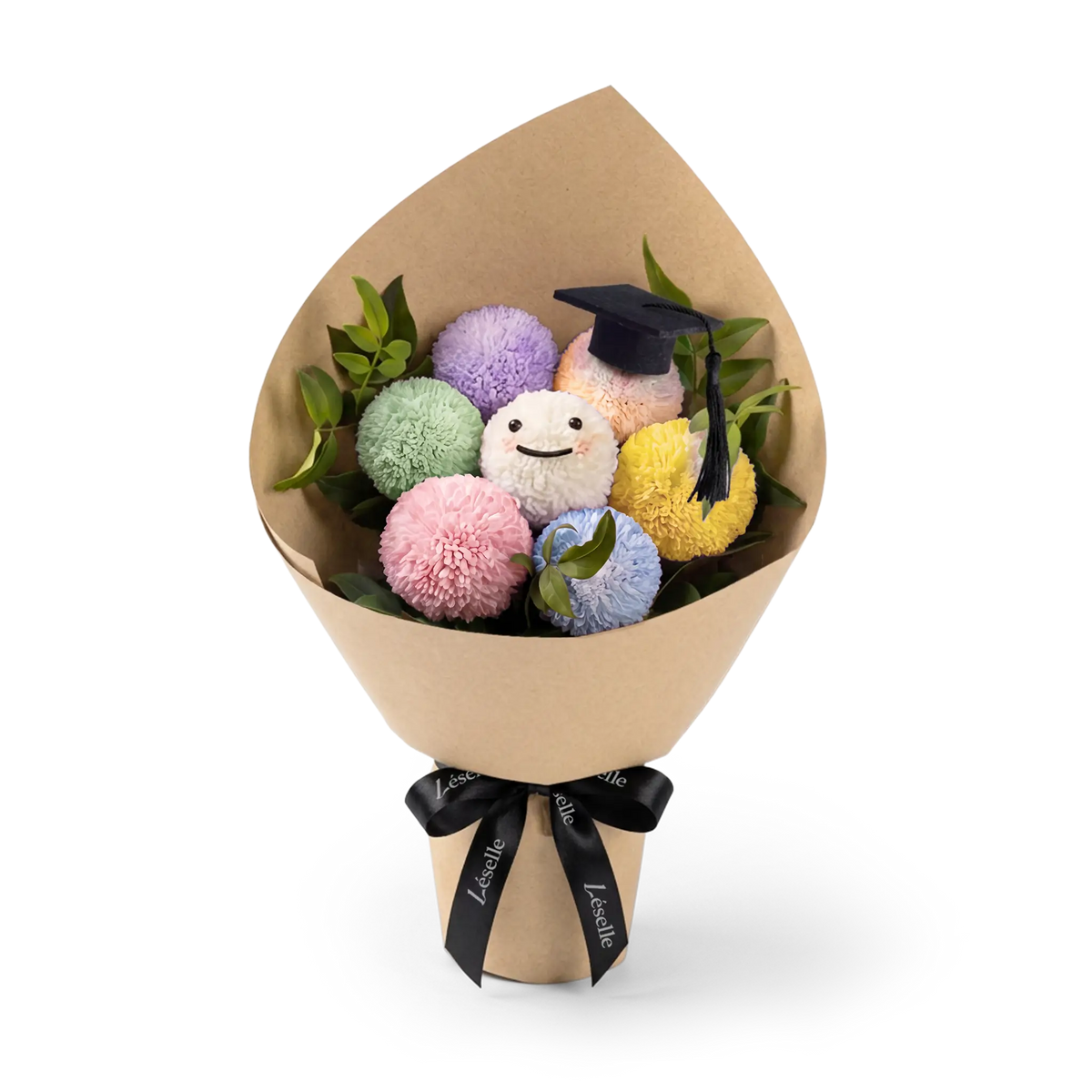 Vibrant Smiley Pompon Bouquet