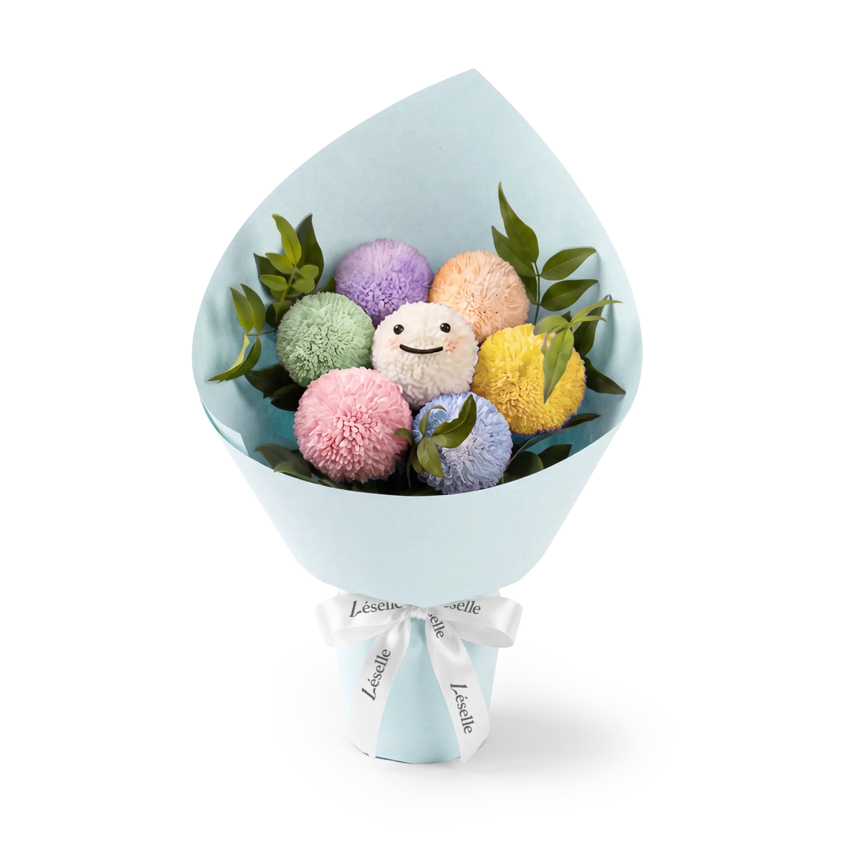 Vibrant Smiley Pompon Bouquet