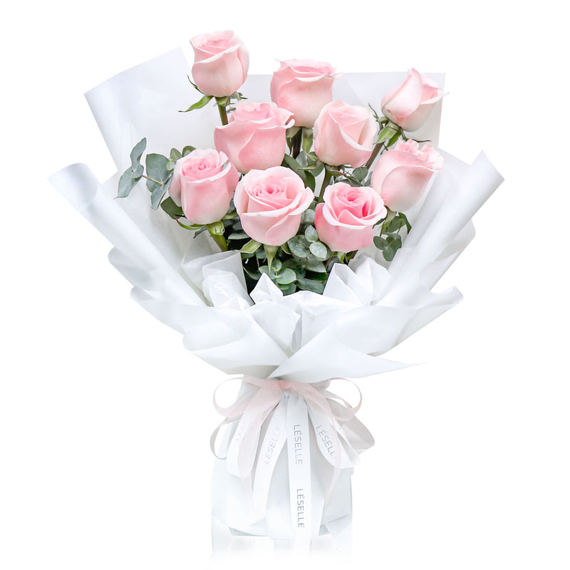 粉紅玫瑰花束 Fresh Flower Bouquet - Novia Pink Roses