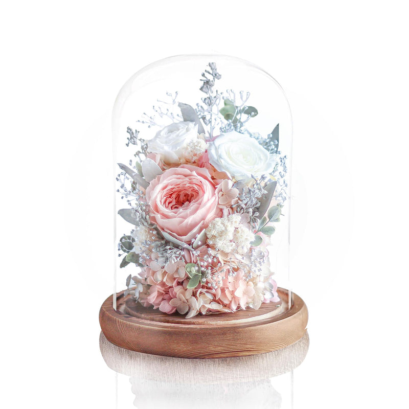Preserved Flower in Glass Dome 玫瑰永生花玻璃罩擺設