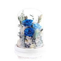 Preserved Flower in Glass Dome 藍玫瑰永生花玻璃罩擺設