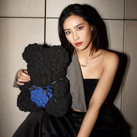 Handmade Rose Bear - Black