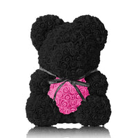 Handmade Rose Bear - Black